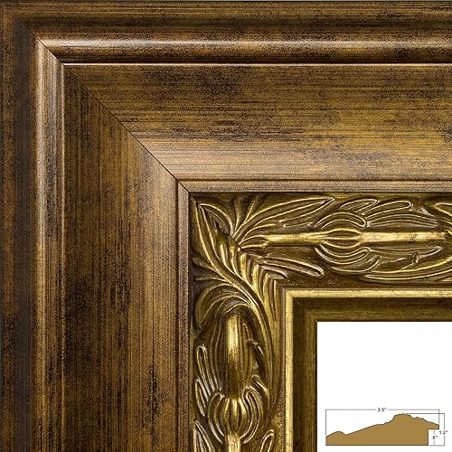 Miniatura 2 de Craig Frames Gotham - Marco de fotos dorado y bronce adornado de 11 x 14 pulgadas para mostrar una foto de 8 x 10 pulgadas