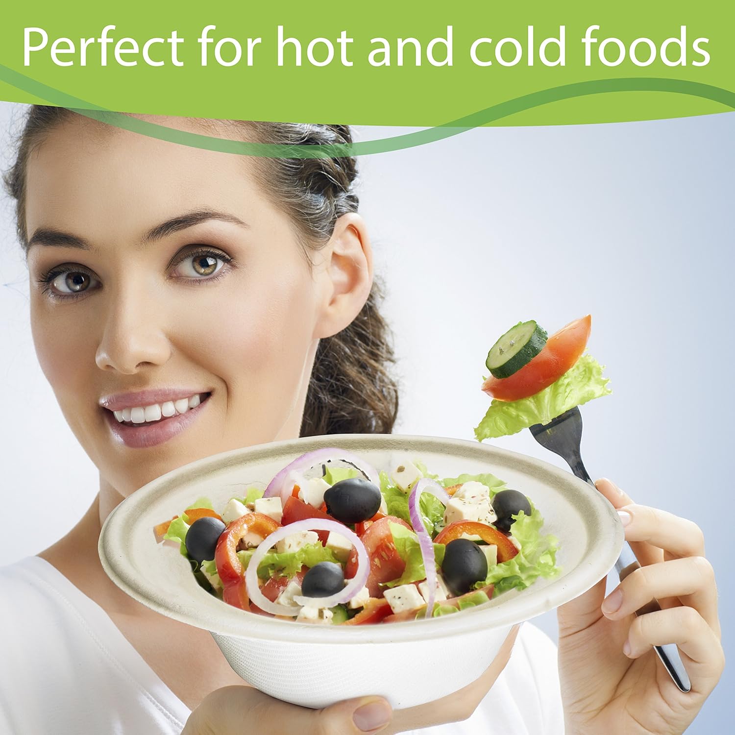 🔥 Cаѕhbасk uр tо 70% 100 Biodegradable Eco Friendly Sugarcane Bowls, 12 OZ Bagasse Plant Based Compostable Disposable, Alternative to Paper and Foam Bowls