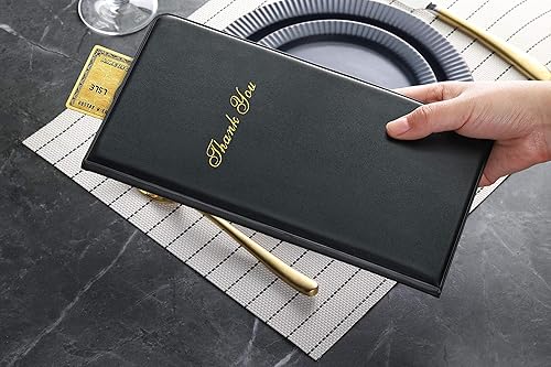 Miniatura 8 de New Star Foodservice 27013 Presentador de cheques para invitados, 10.5 x 5.5 pulgadas, juego de 20, (negro)