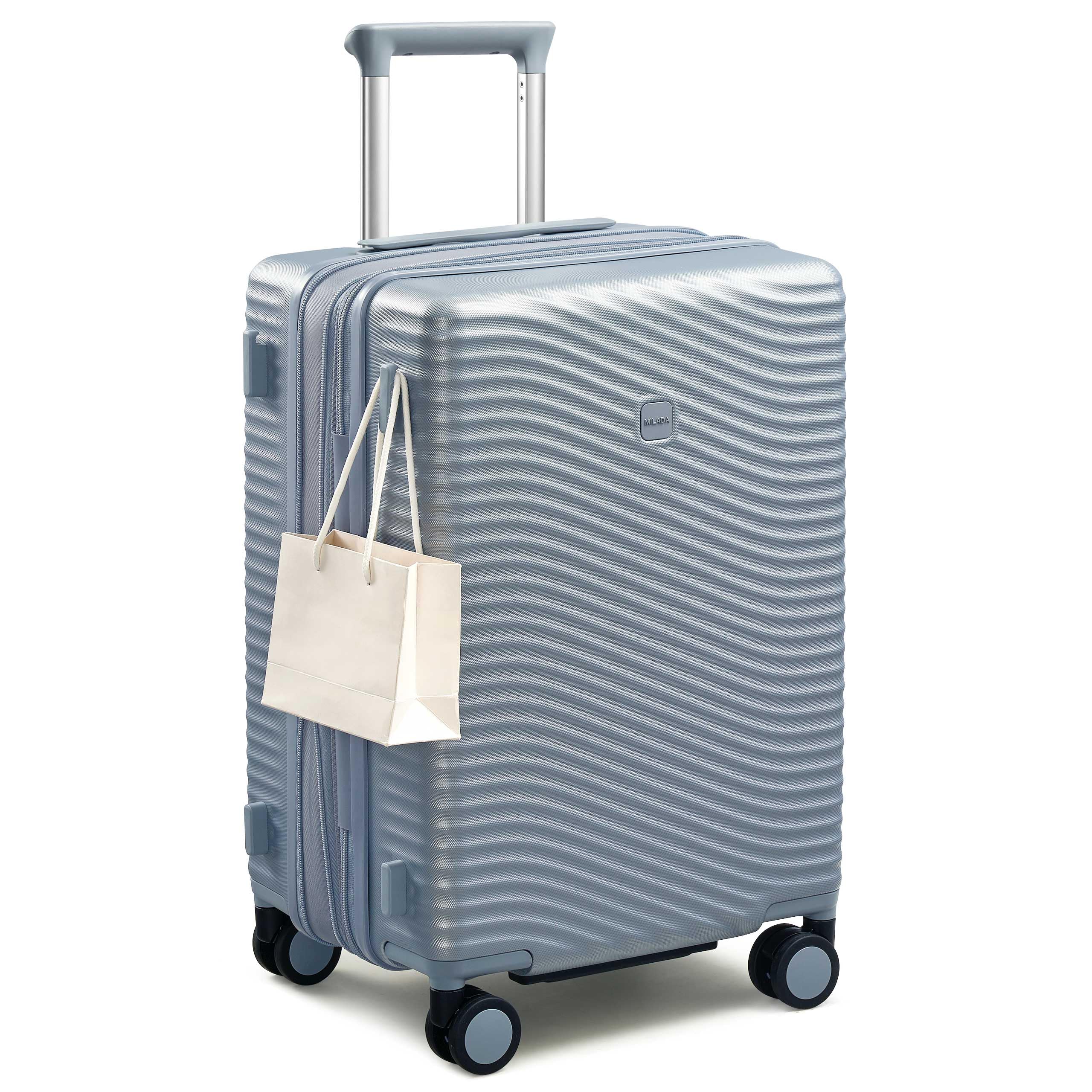 MILADA Expandable Carry On Luggage 20 Inch - Airline Approved Hardshell Suitcase with 8 Spinner Wheels TSA Lock
