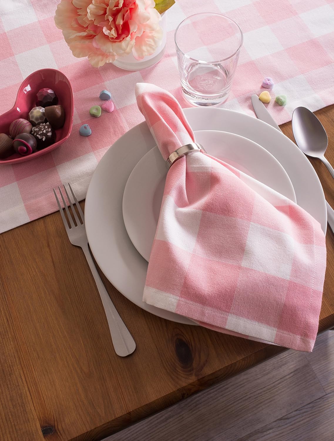 DII Decorative Assorted Silver Napkin Ring Set, One Size, Silver Circle, 6 Count