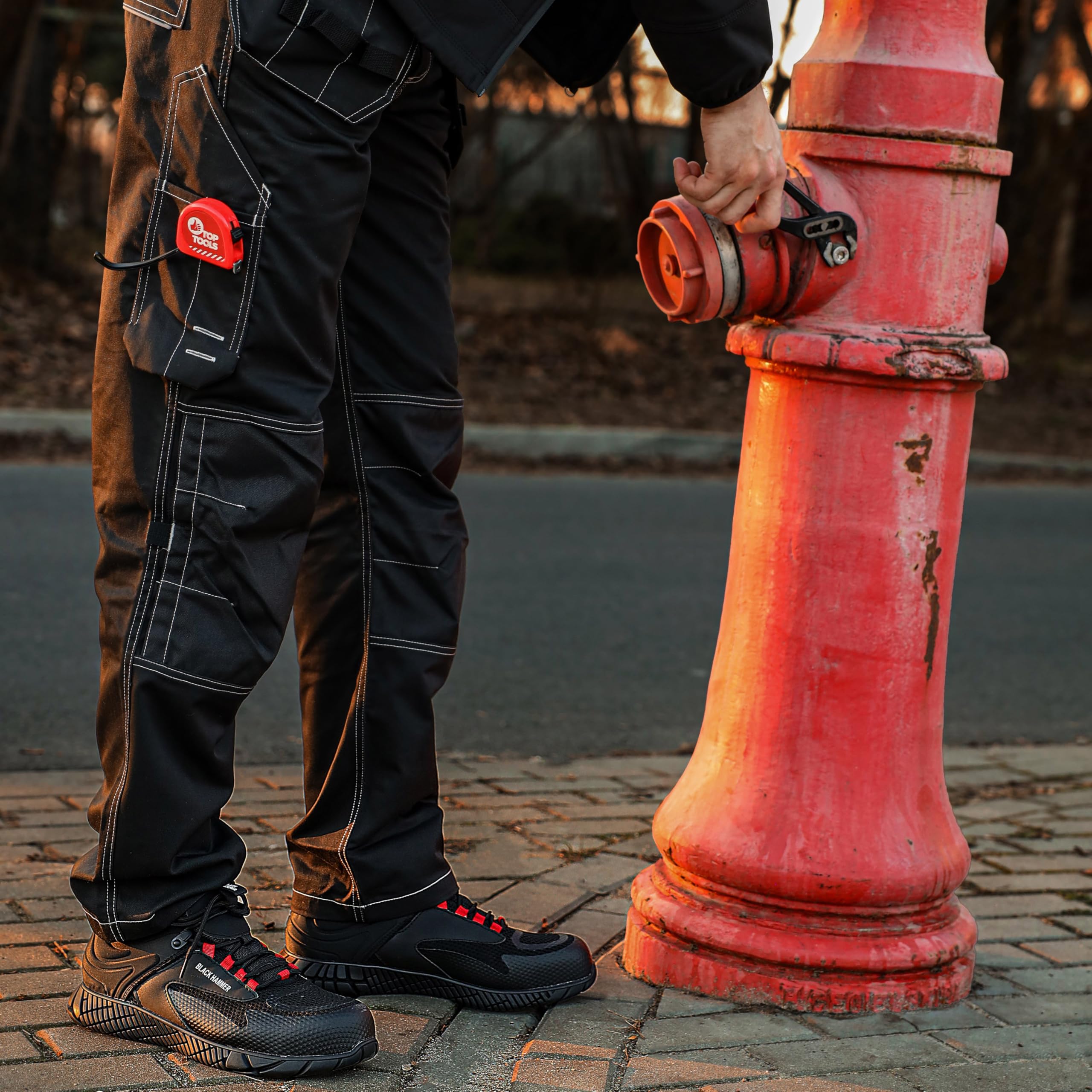 Zapatillas de Seguridad para Hombre con Cordones Manos Libres Calzado de Trabajo Ideal para Servicios públicos y almacenes Calzado Profesional S1 PL SR FO ESD Swift 5619