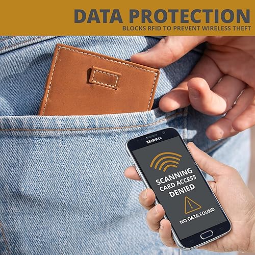 Miniatura 4 de Garzini Billetera mágica con lengüeta extraíble cartera minimalista con tarjetero RFID cartera de cuero para 12 tarjetas 07 Negro cepillado Cartera