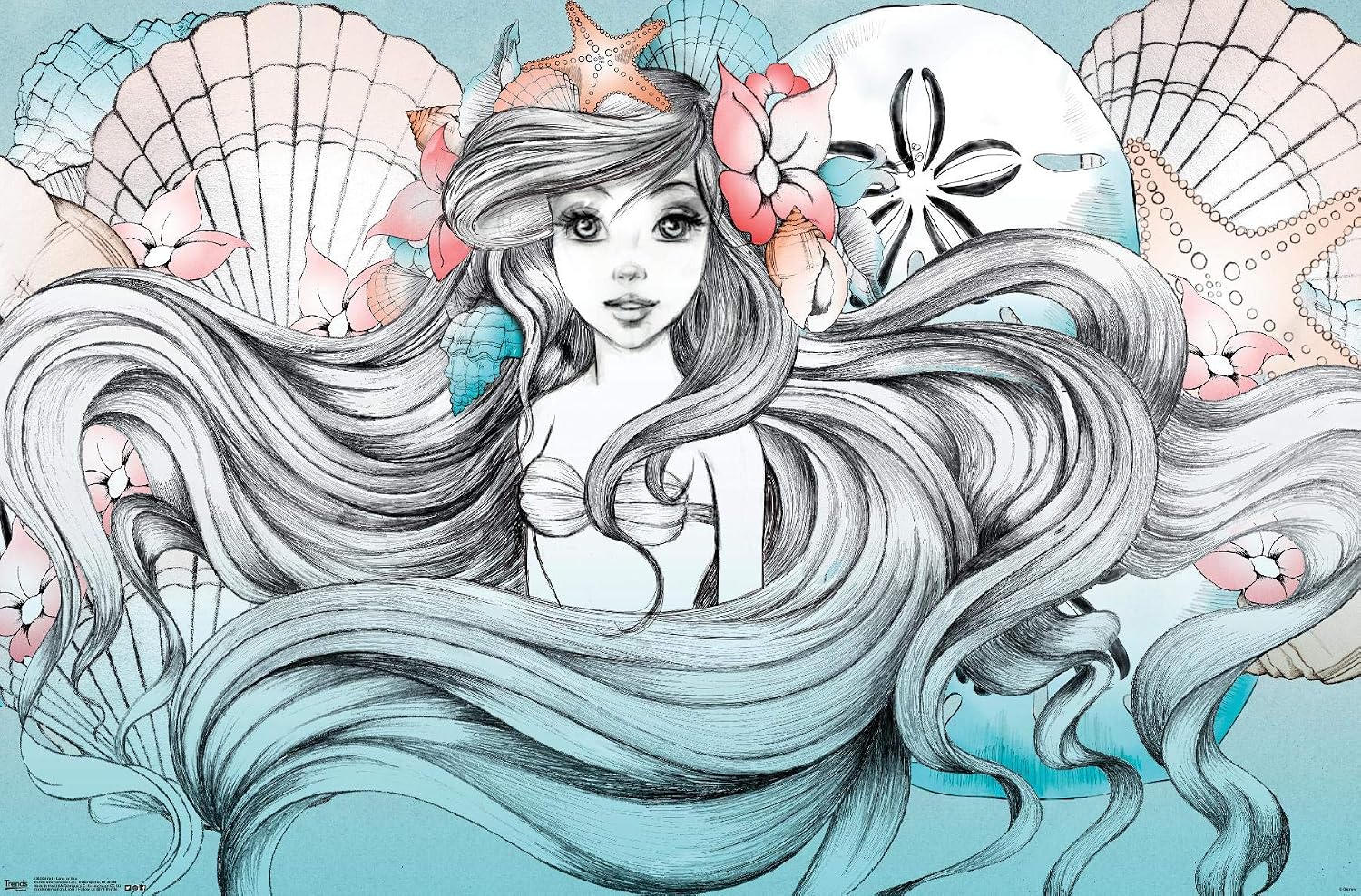 Trends International Disney The Little Mermaid - Ariel - Land or Sea Wall Poster, 22.375" x 34", Unframed Version