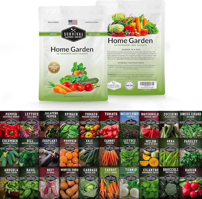 Survival Garden Seeds Home Garden Collection Vegetable & Herb Seed