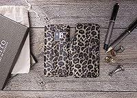 Vista 2 de Venito Venice - Funda delgada compatible con Galaxy S9 con soporte, cartera, cierre automático y función de bloqueo RFID (patrón de leopardo)