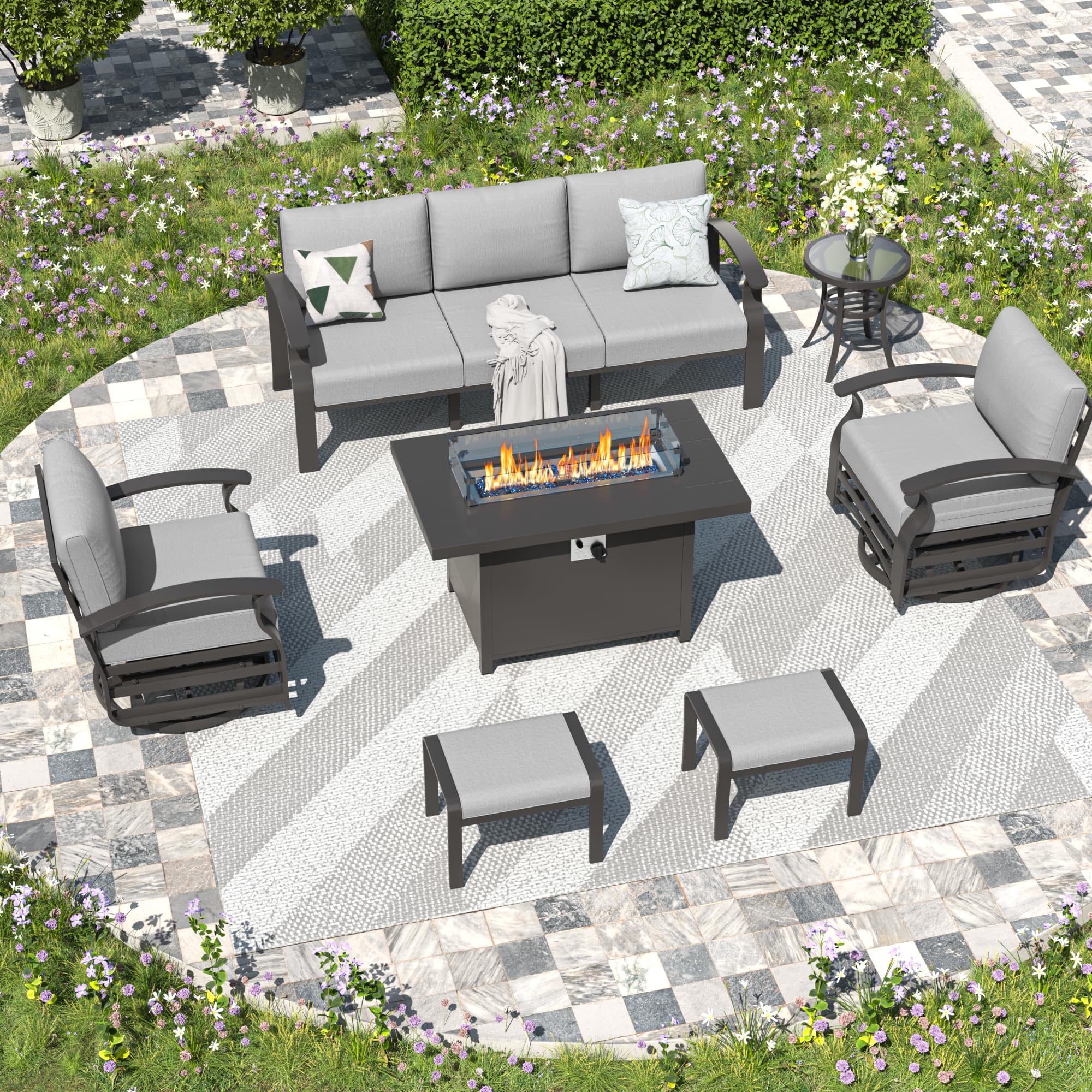 Kullavik Aluminum Outdoor Patio Furniture Set