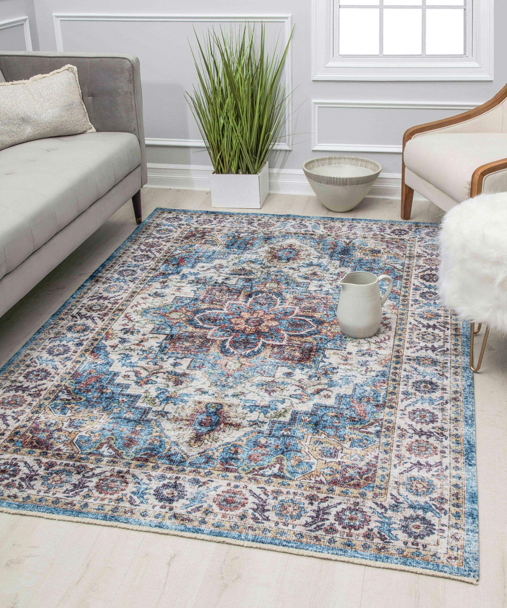 Rugs America Isle IG10A Good Vibes Transitional Vintage Area Rug, 8'0"X10'0"