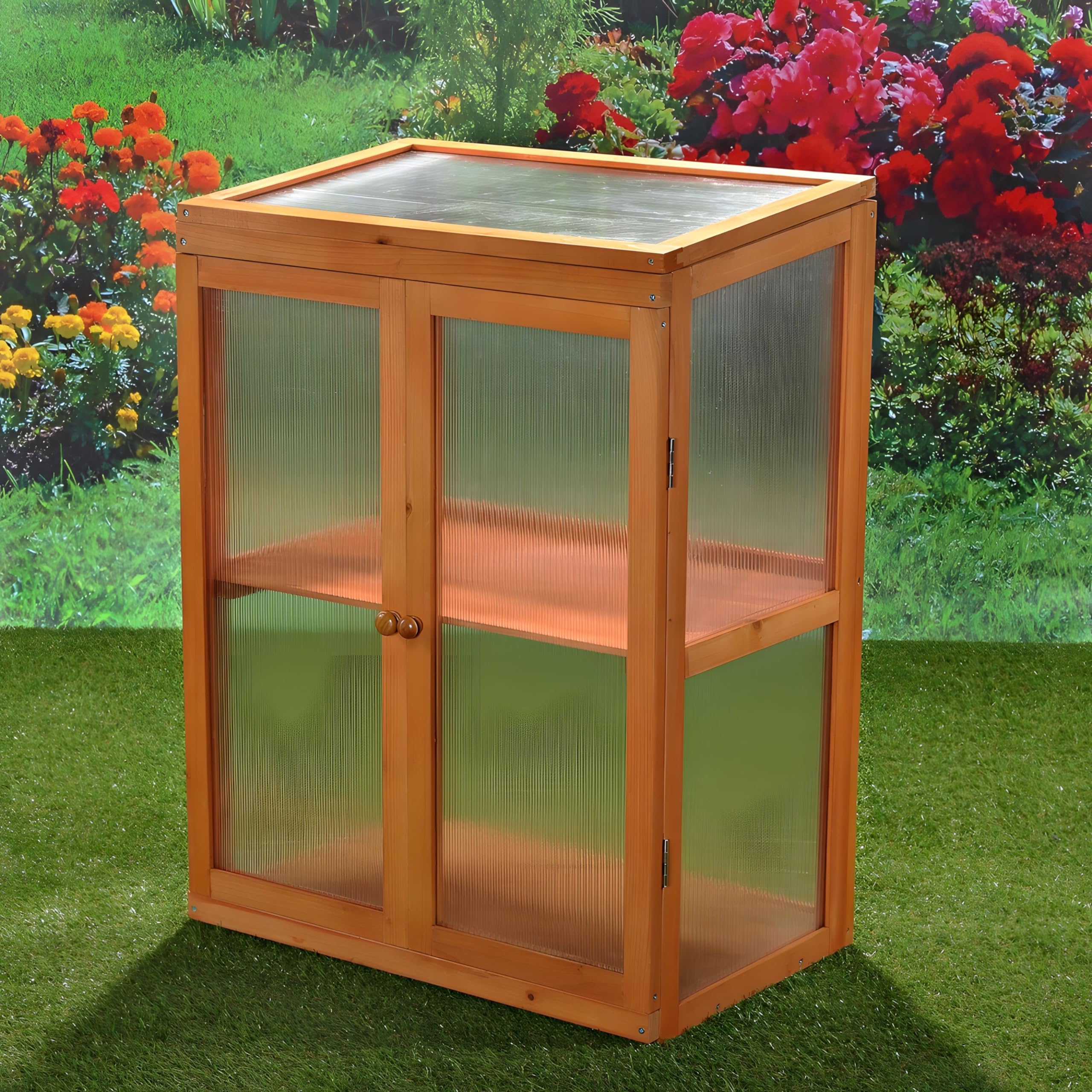 Serra Melko, 58 x 37 x 78,5 cm, Marrone, Chiusura Magnetica, in Legno