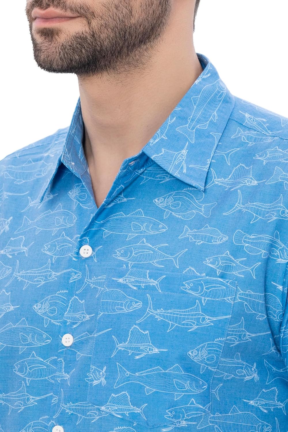 HAPPY BAY Mens Short Sleeve Button Down Casual Beach Shirt