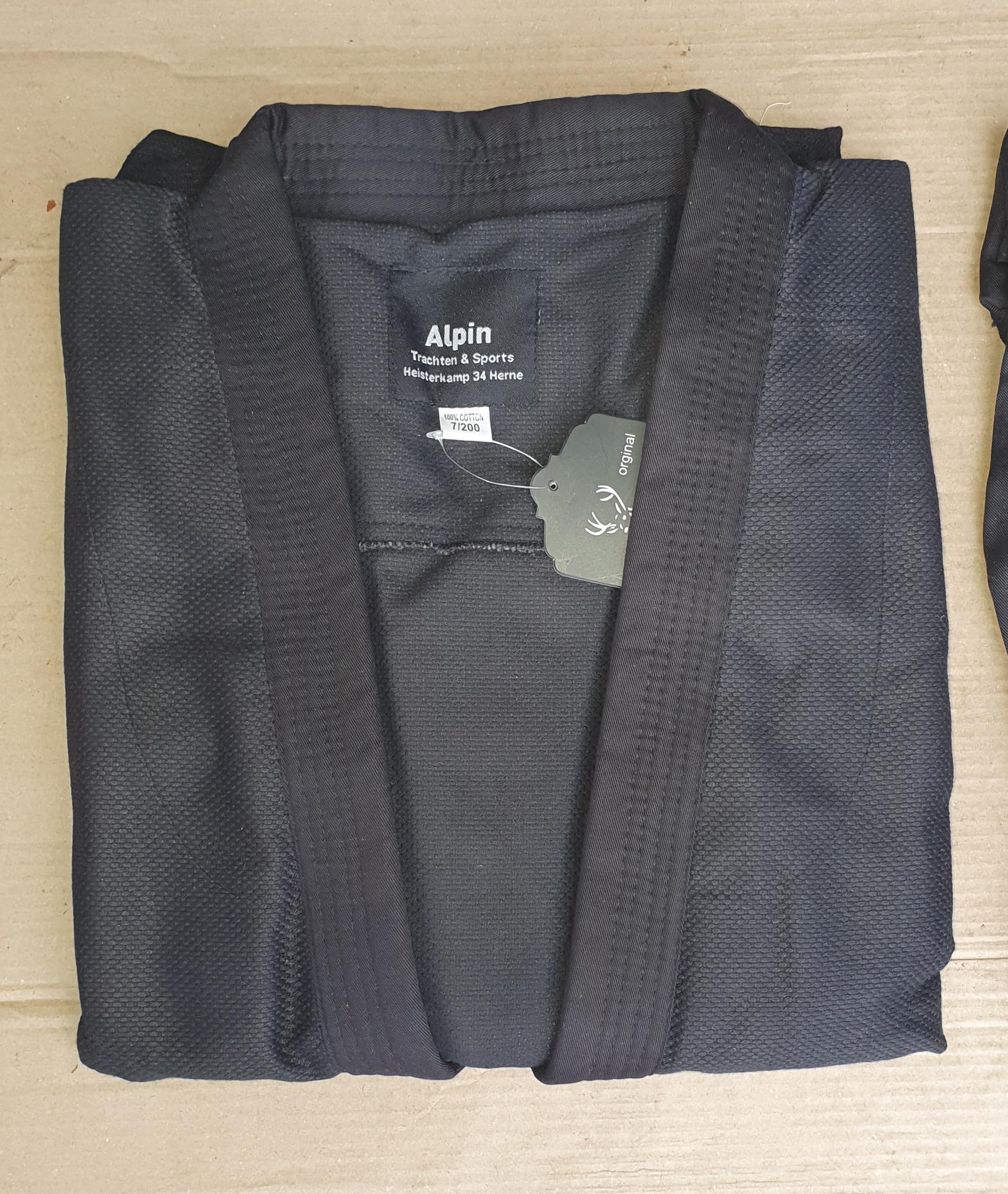 Judoanzug Schwarz Judo Anzug mit Reiskornwebung Gewicht: ca. 425 g/m² mit Weiss Gürtel -Black 24