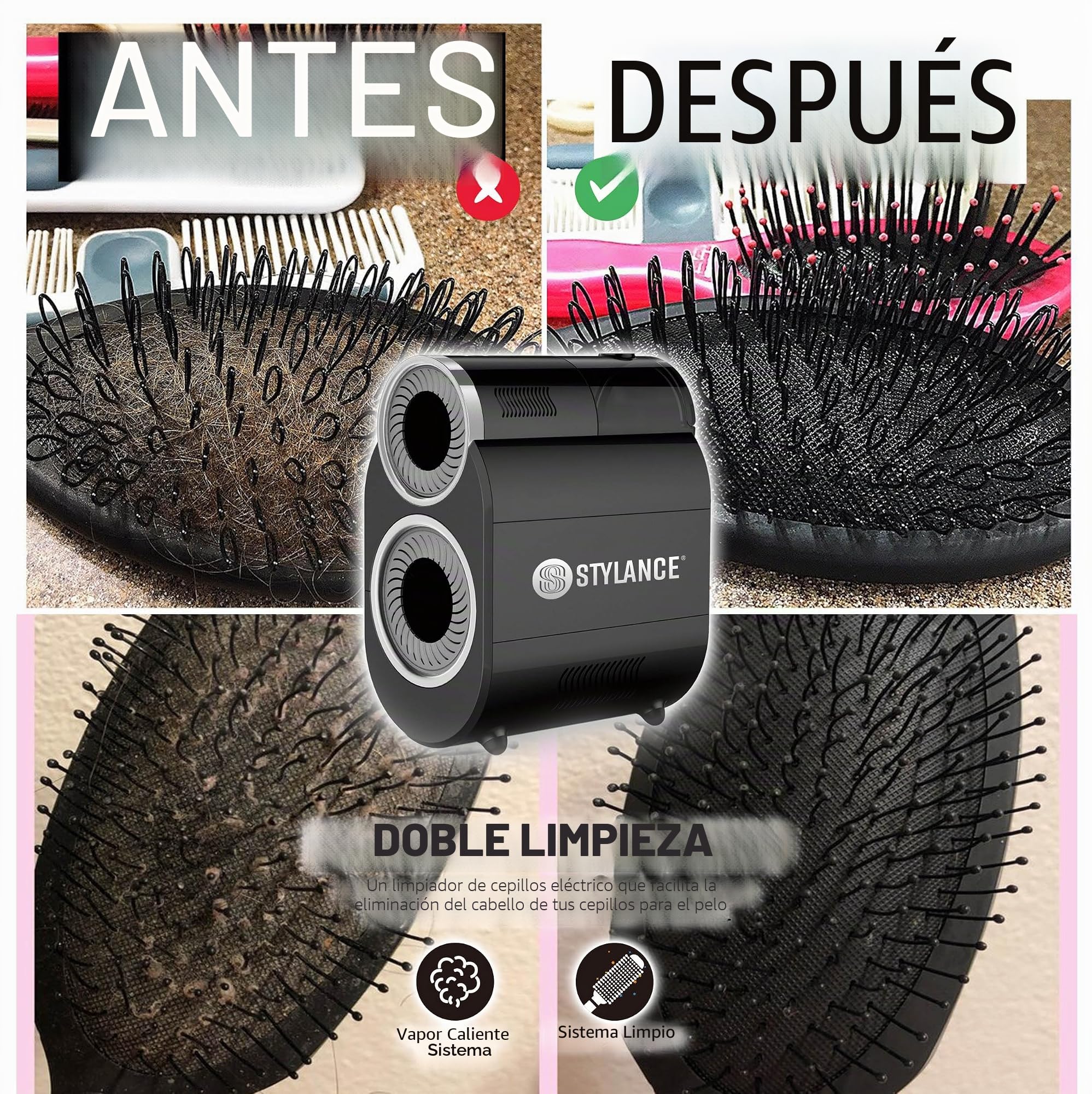 Cepillo de limpieza profesional automático para peluquería, limpiadora de cepillo redondo de pelo eléctrico rápido,portátil,profesional,limpia cepillos,removedor para eliminar el polvo