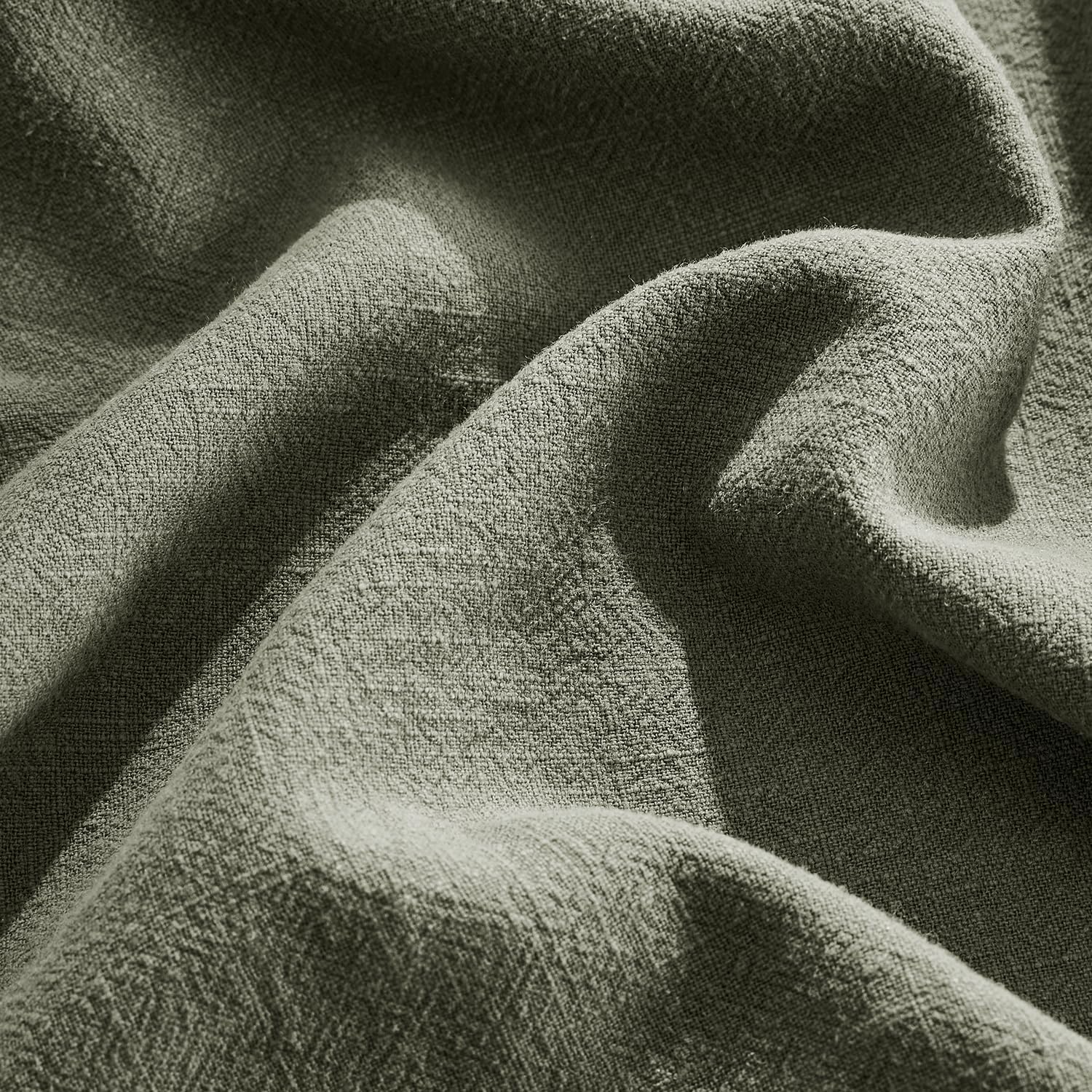 EMEMA Linen Fringe Throw Pillow Covers Set of 2 Boho Farmhouse Accent Decorative Pillowcase with Tassels for Couch Sofa Bed Living Room Home Decor 24x24 Inch,Light Olive Green - Image 9