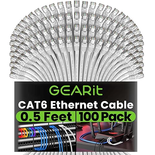 Miniatura 34 de GearIT Cable Ethernet Cat 6 de 5 pies (paquete de 20) - Cable de conexión Cat6, cable de conexión Cat 6, cable Cat6, cable Cat 6, cable Ethernet