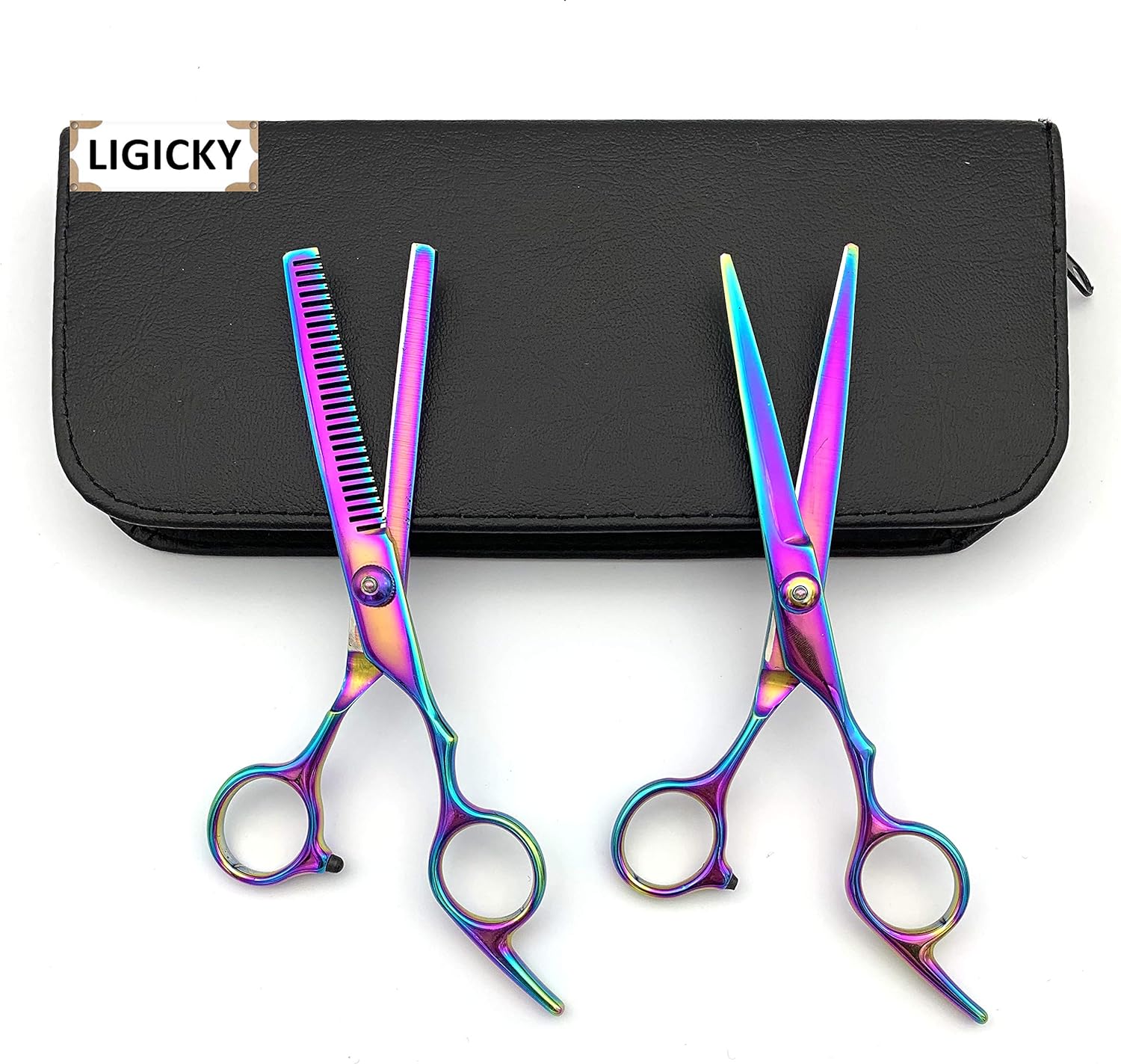 LIGICKY Hair Cutting Scissors Kit Professional Stainless Steel