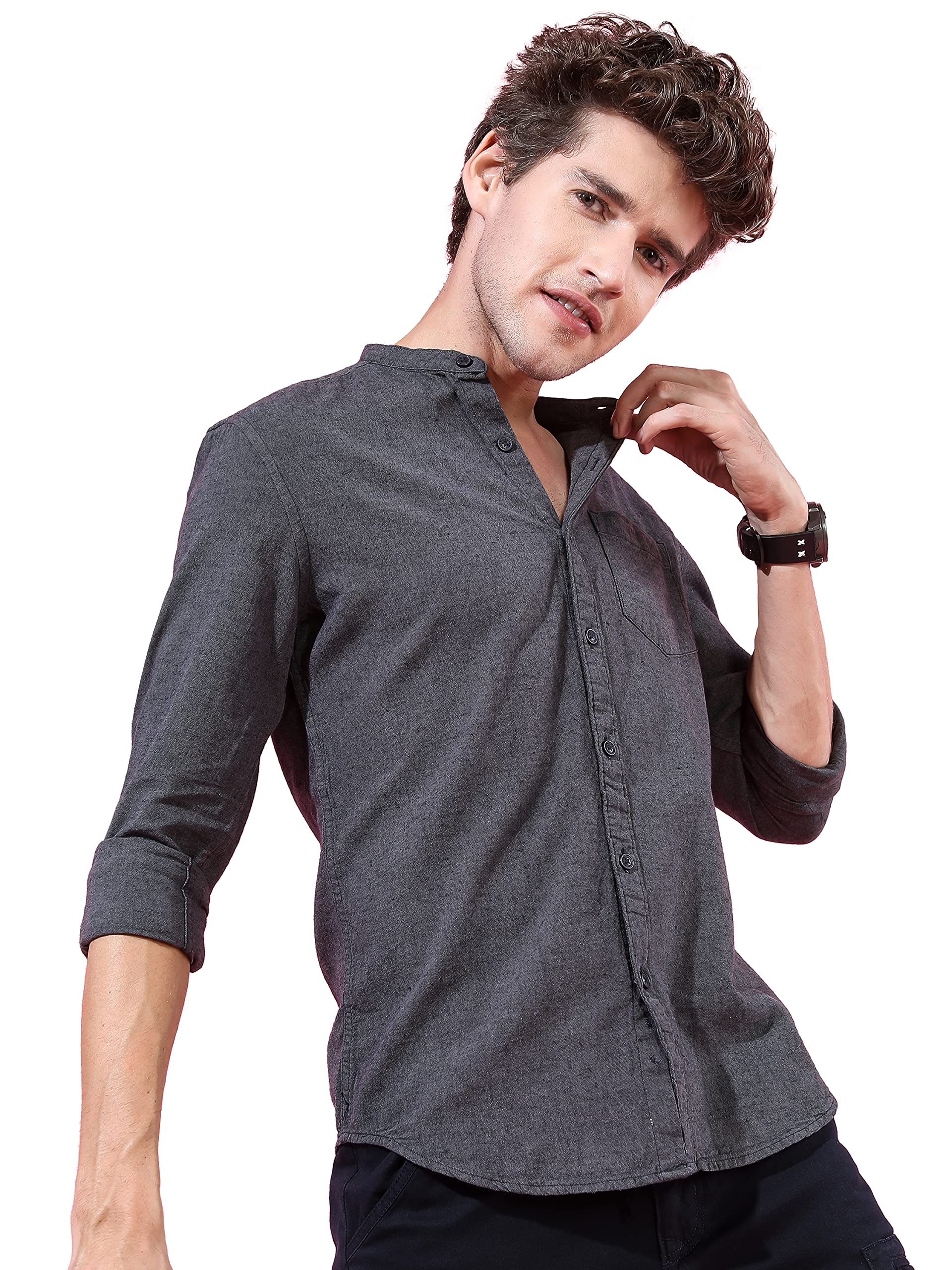 KETCHMen Slim Fit Solid Full Sleeve Shirt