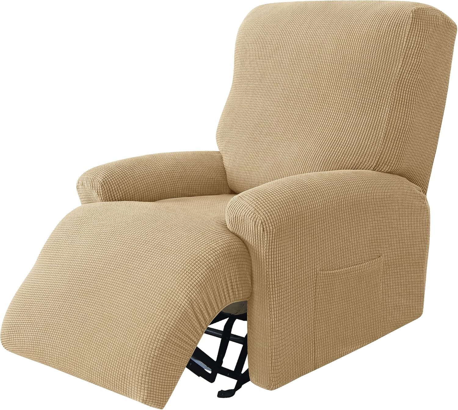 Dasory Jacquard 4Piece Recliner Slipcover, Soft Stretch Cover for
