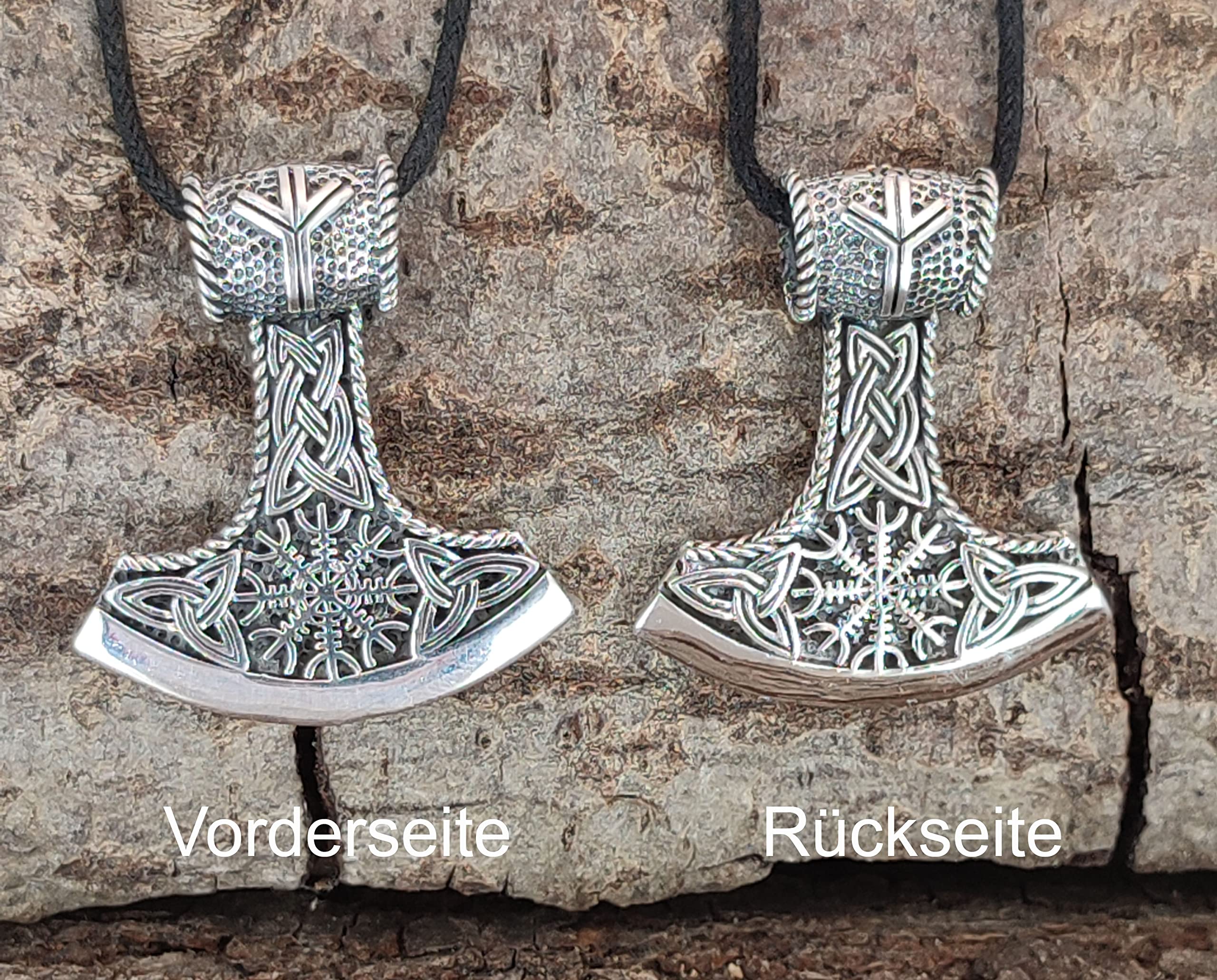Kiss of Leather Thorshammer Anhänger aus 925 Sterling Silber Nr. 379