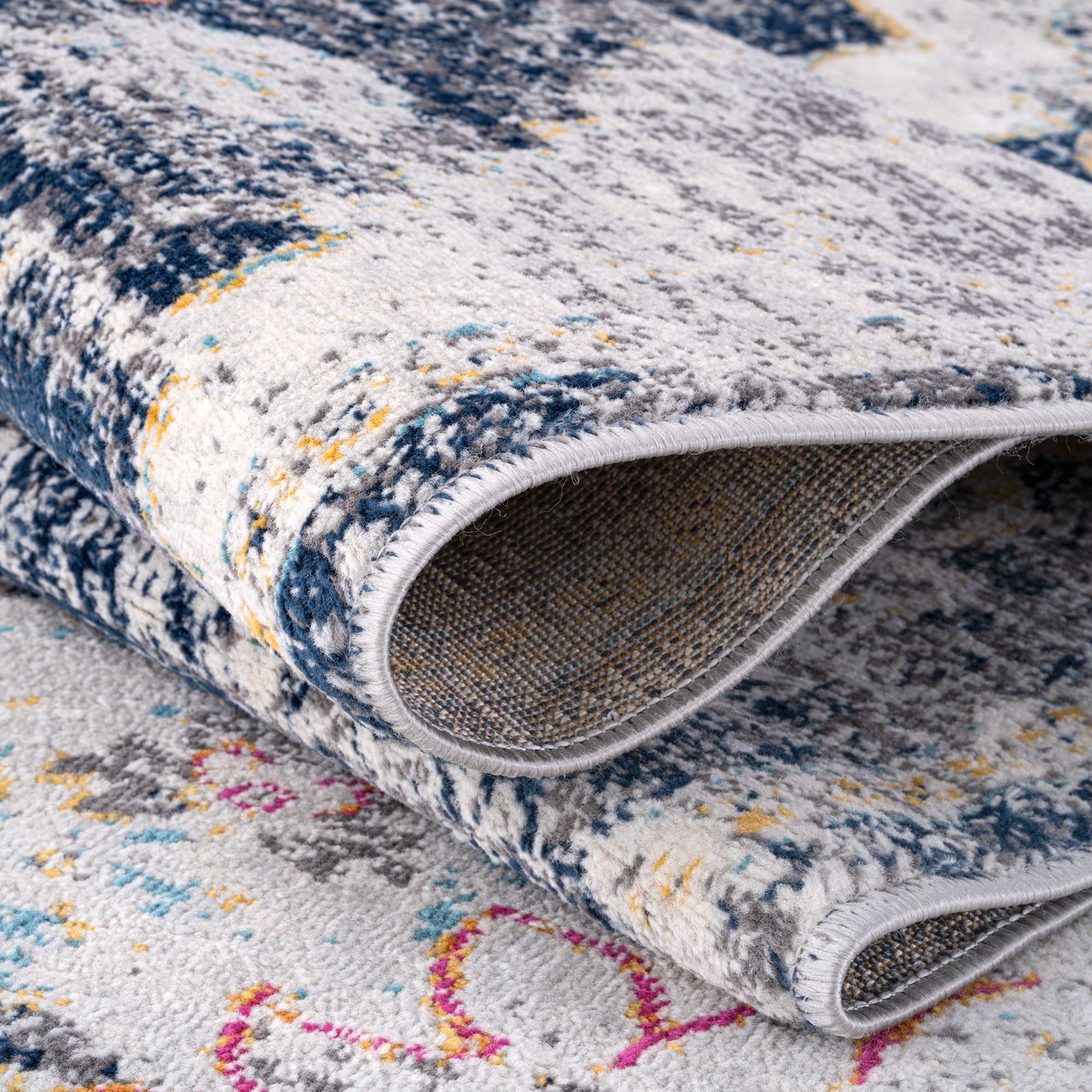 THE RUGS Multicoloured Nomad Oriental Rug for Living Room Bedroom, Medium 120x170 cm, Multicoloured Nomad Design - Image 4