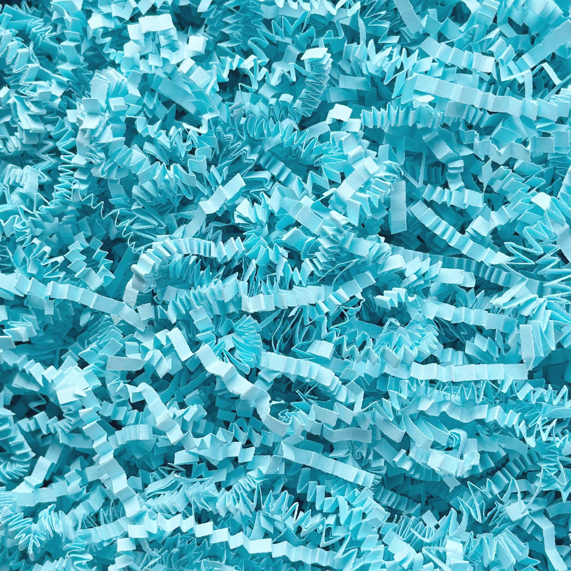 Photo 1 of 2 LB Light Blue Crinkle Cut Paper Shred Filler for Gift Basket Easter Egg Grass