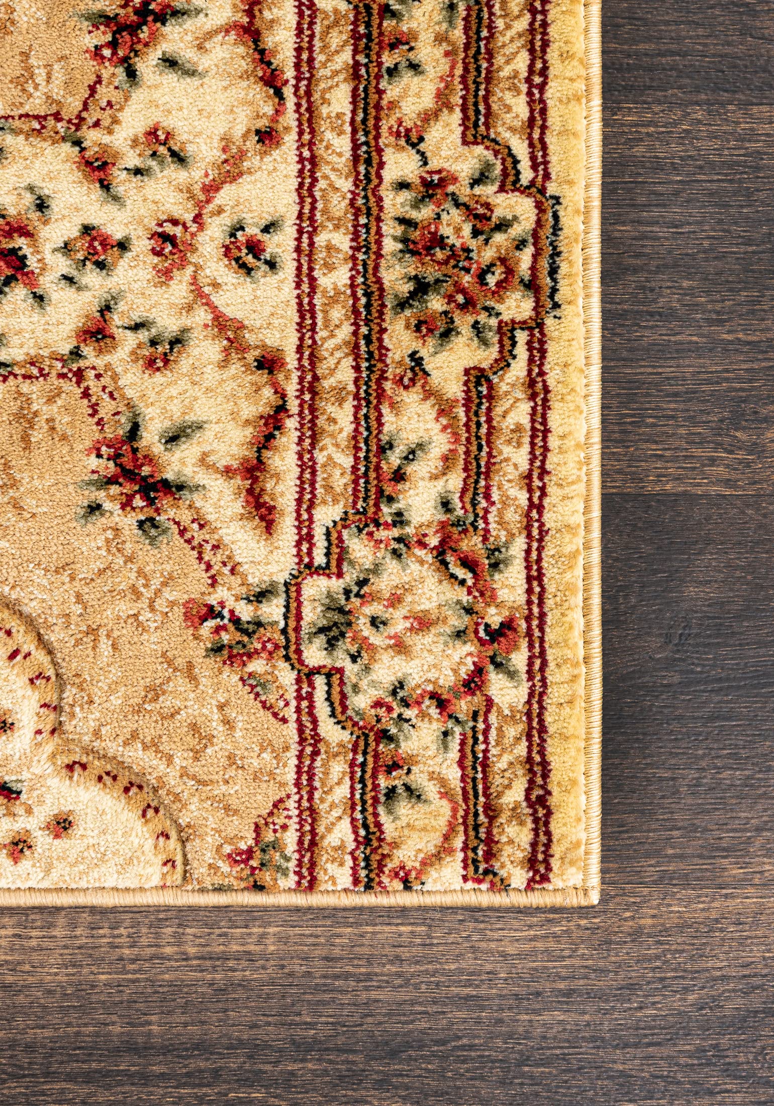 Mazovia Alfombra de Pasillo Larga - Design Oriental Pelo Corto - Alfombras de Pasillo por Metros - Alfombras para Pasillos Largos - Moqueta por Metros - Beige - 90x300 cm