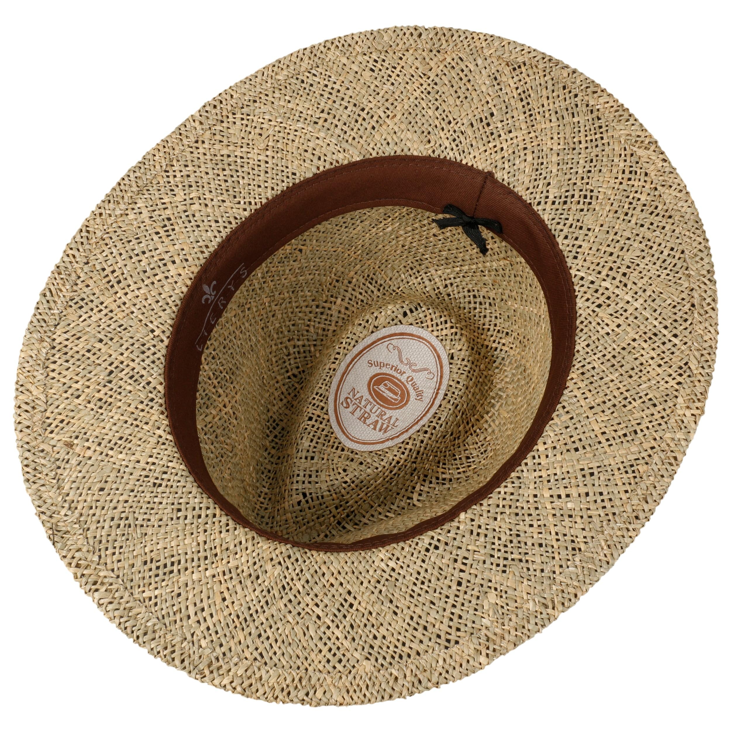 LIERYS Parsell Travellerhut Strohhut Ledergarnitur Made in Italy Damen und Herren Frühling Sommer