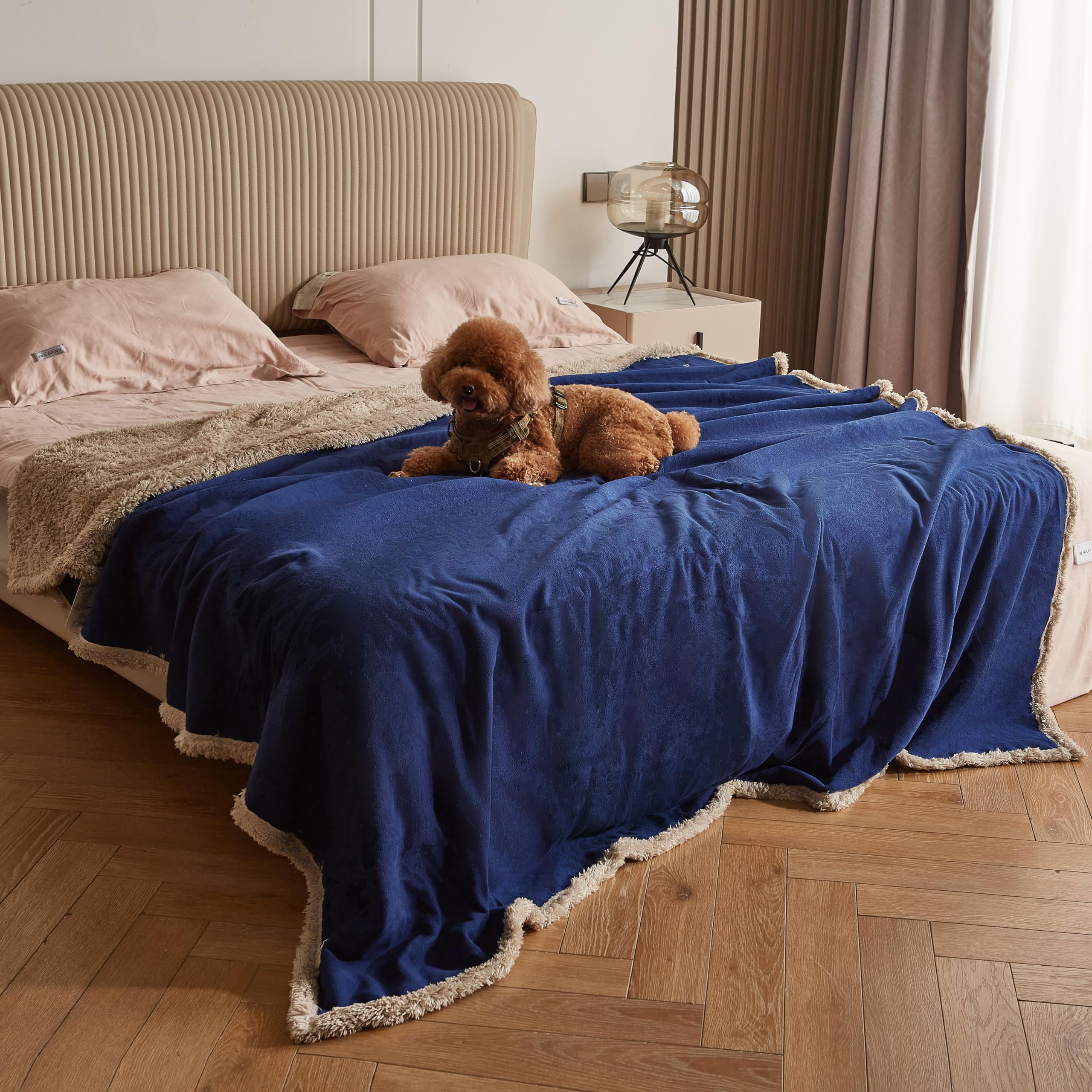 Catalonia Wasserdichte Decke, 203 X 228 Cm, Grau – Wendbare Plüsch-Fleece Decke Mit Sherpa-Futter Für Couch, Bett & Outdoor