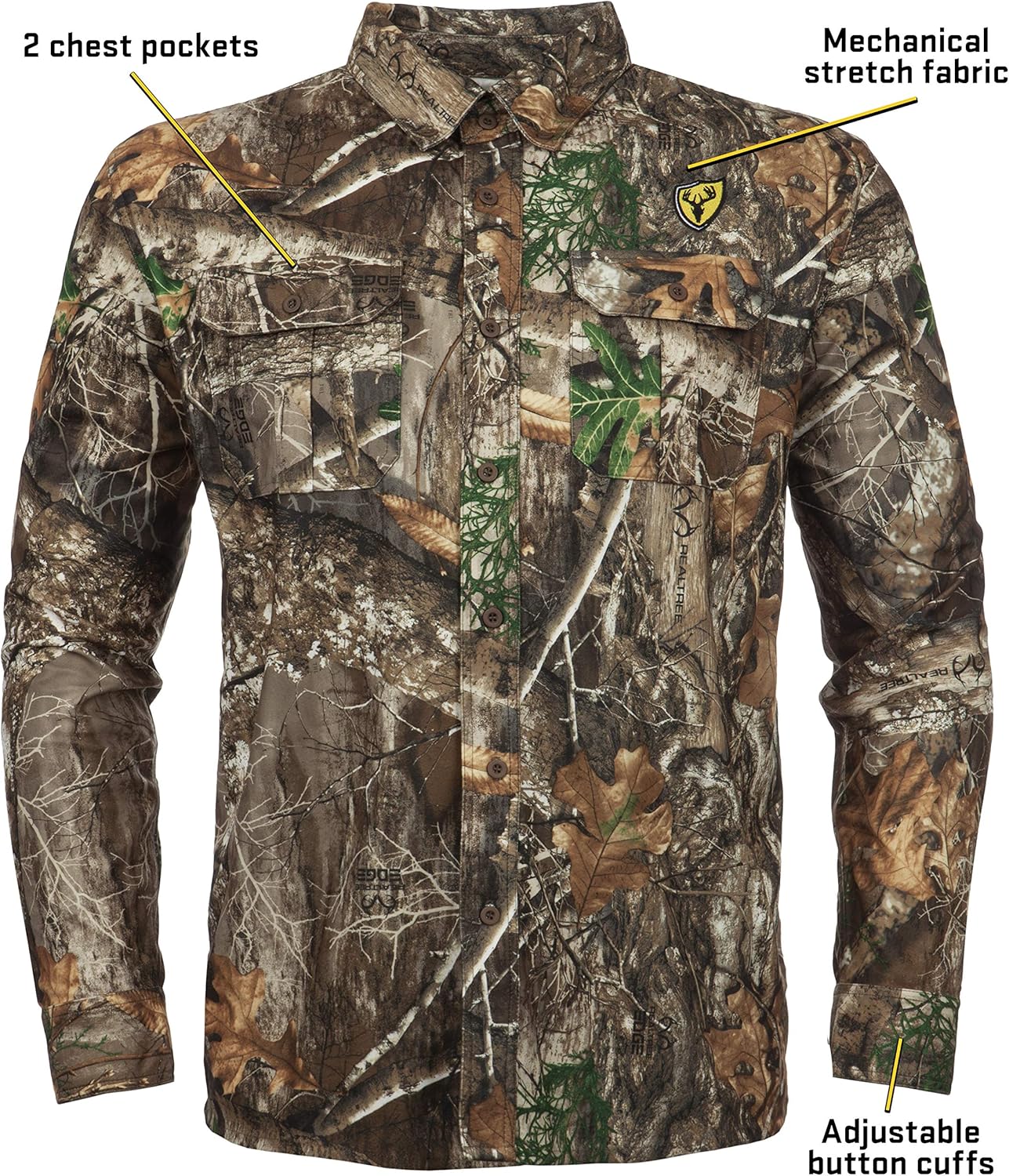 SCENTBLOCKER Blocker Outdoors Terratec Scent Blocker Lightweight Camo Hunting Shirt for Men