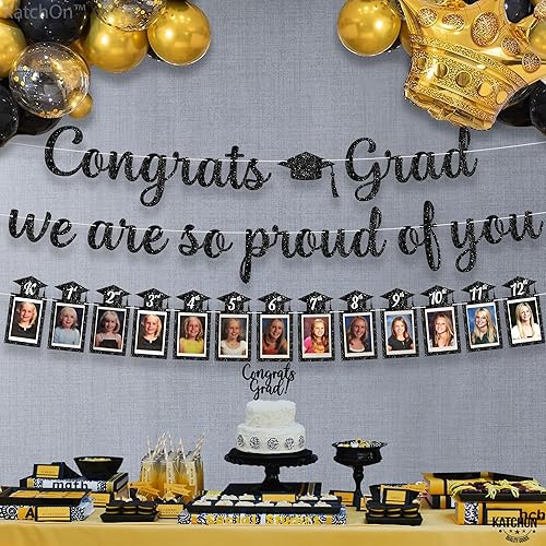 Vista 169 de KatchOn, Cartel de fotos de graduación verde 2025 – grande, 10 pies, pancarta de graduación 2025 Decoraciones de fiesta de graduación 2025