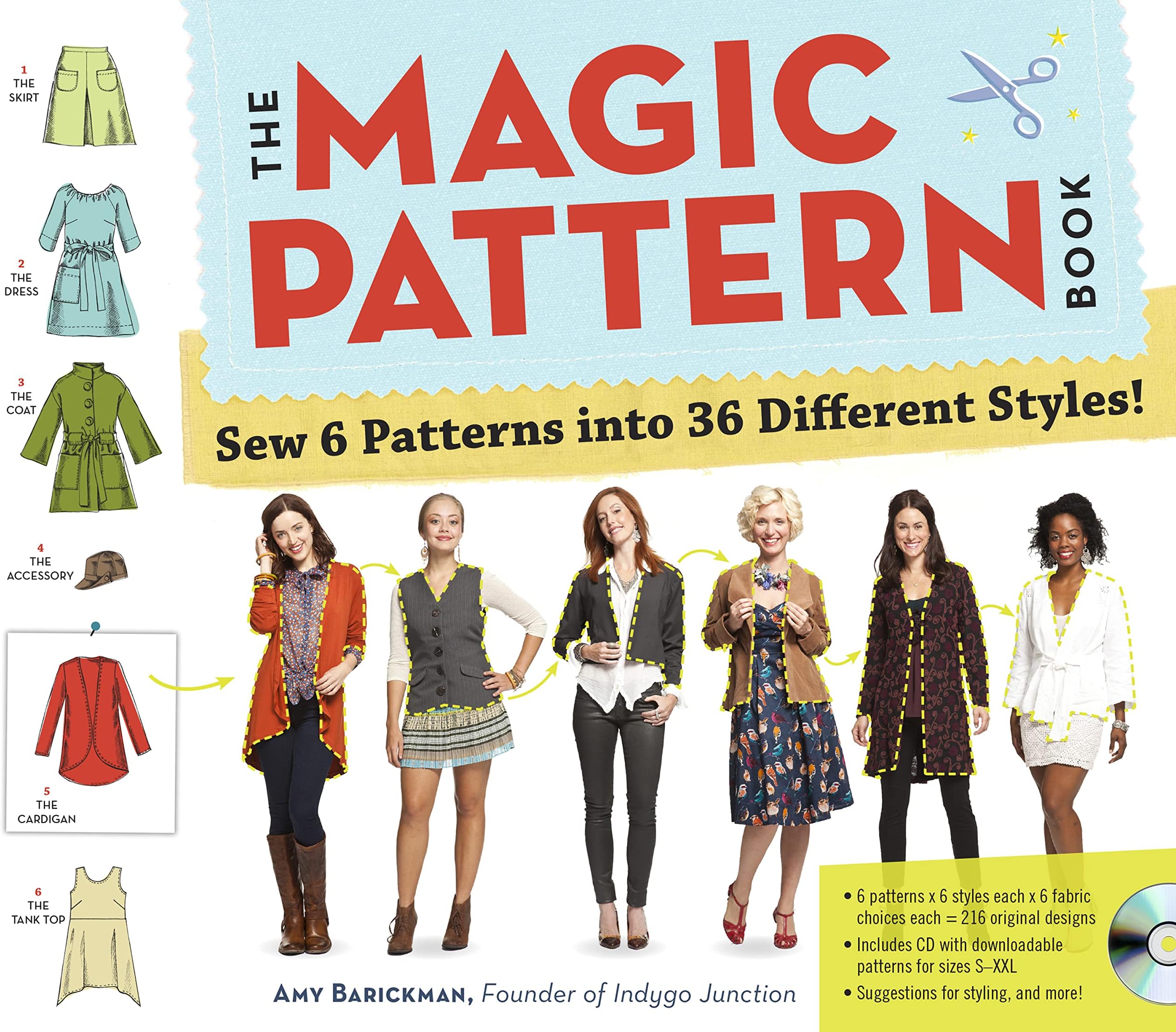 The Magic Pattern Book: Sew 6 Patterns into 36 Different Styles!