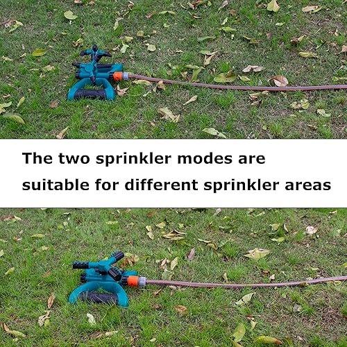 Miniatura 6 de Rociadores para patio, rociadores de jardín giratorios automáticos de 360 grados para cobertura de área grande, rociadores (1 base + 2 juegos de