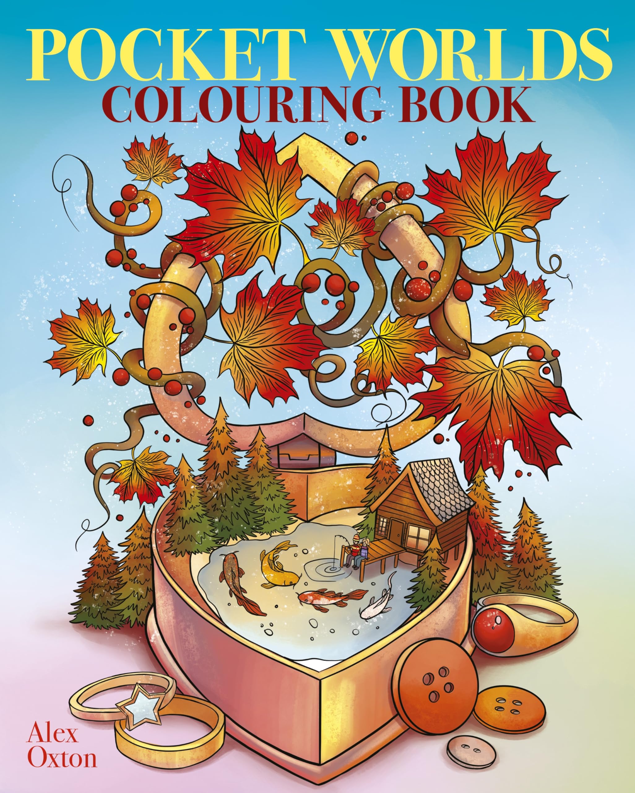 Pocket Worlds Colouring Book by Alex Oxton (Paperback Book)