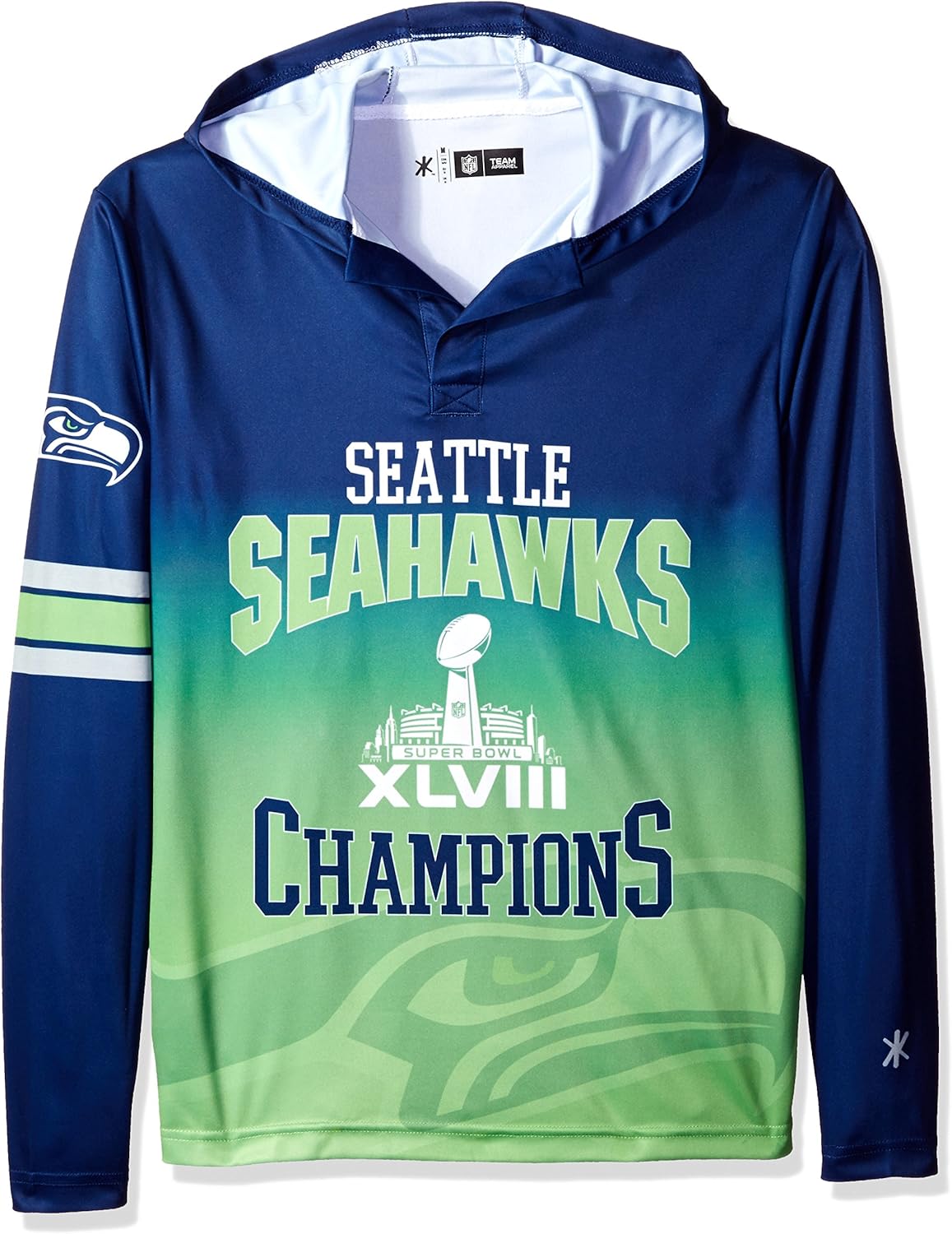 FOCO NFL Seattle Seahawks Super Bowl XLVIII Champions Hoody Tee, X-Large
