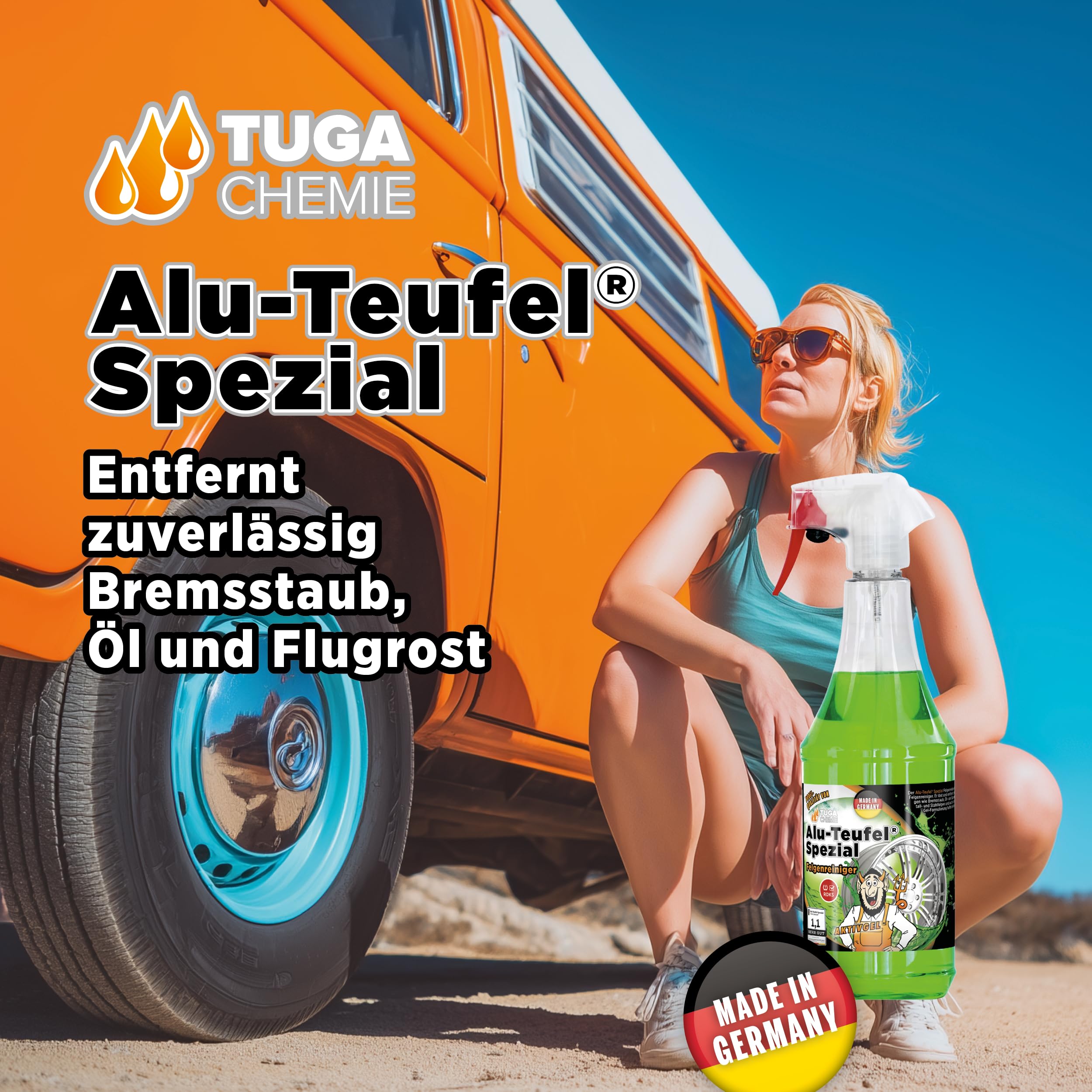 AUTOSTYLE Alu-Teufel Spezial Nettoyant de jantes - Vert - 1000ml - Vainqueur du test!