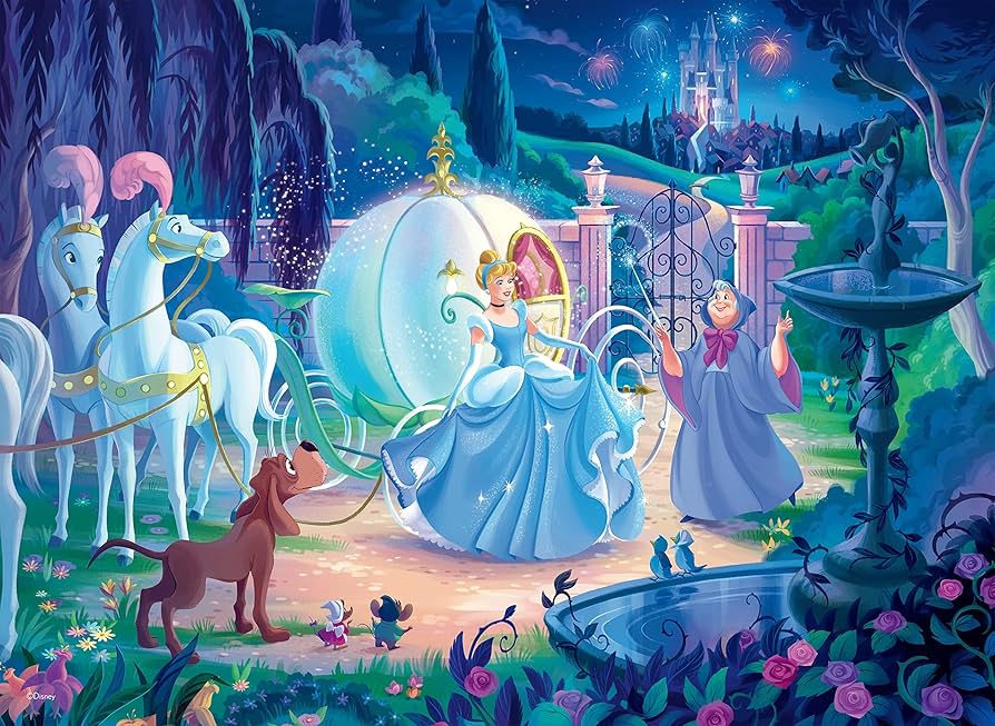 Disney - あさ Ceaco Disney Friends Cinderella Carriage 200-Piece Jigsaw Puzzle