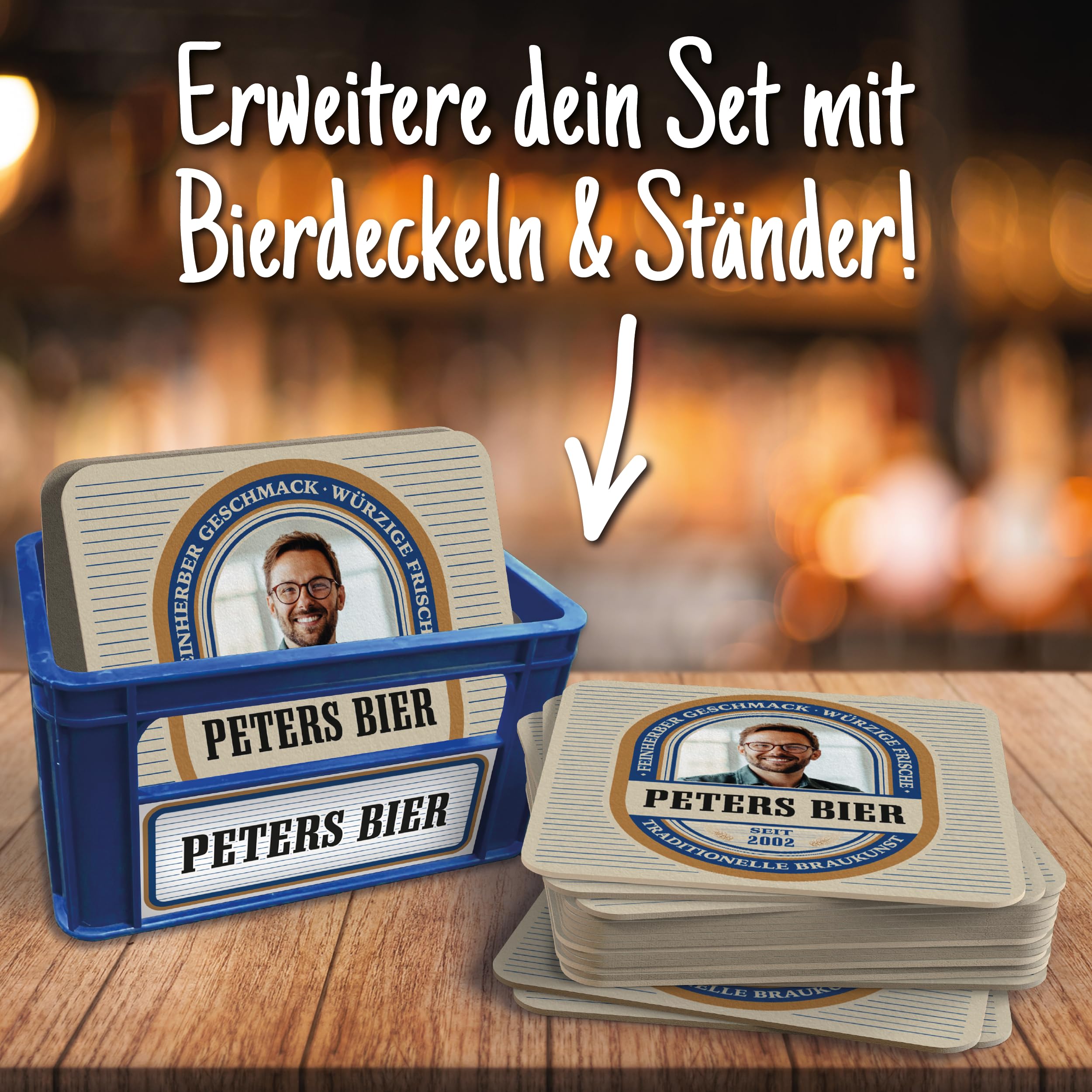 Personalisiertes Bieretiketten Set - 24 Aufkleber Für 6 Flaschen