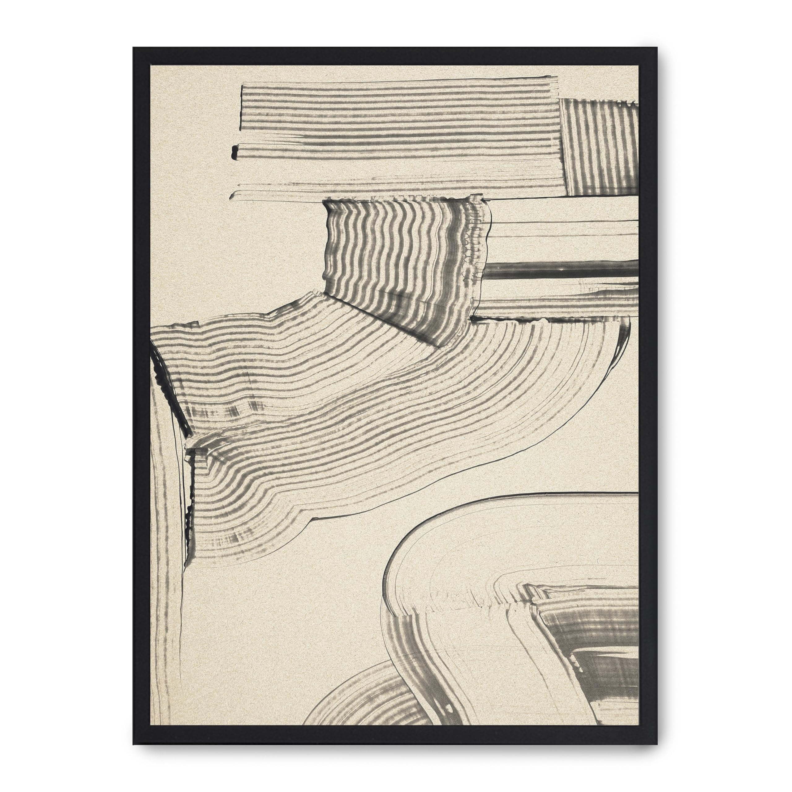 Cuadro art with black lines i : habillez un mur vide avec ce tableau graphique moderne