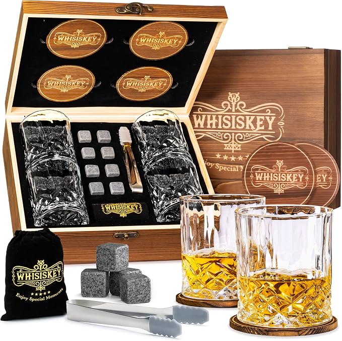 Whiskey Glass Set with Accessories