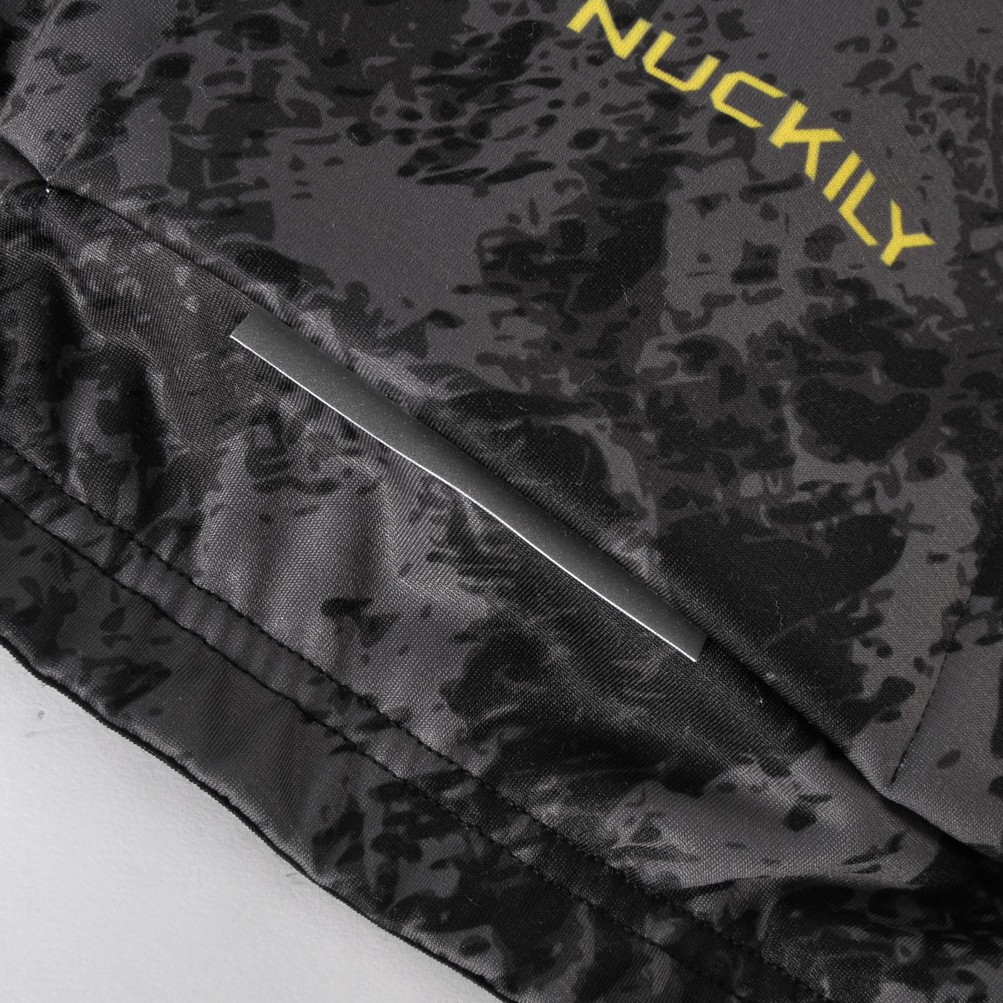 NUCKILY Thermo-Radtrikot für Herren, langärmelig, mit Fleece gefüttert, Fahrradjacke mit Taschen für den Winter und kaltes Wetter, Fahrradbekleidung, MI0041, Schwarz, XS