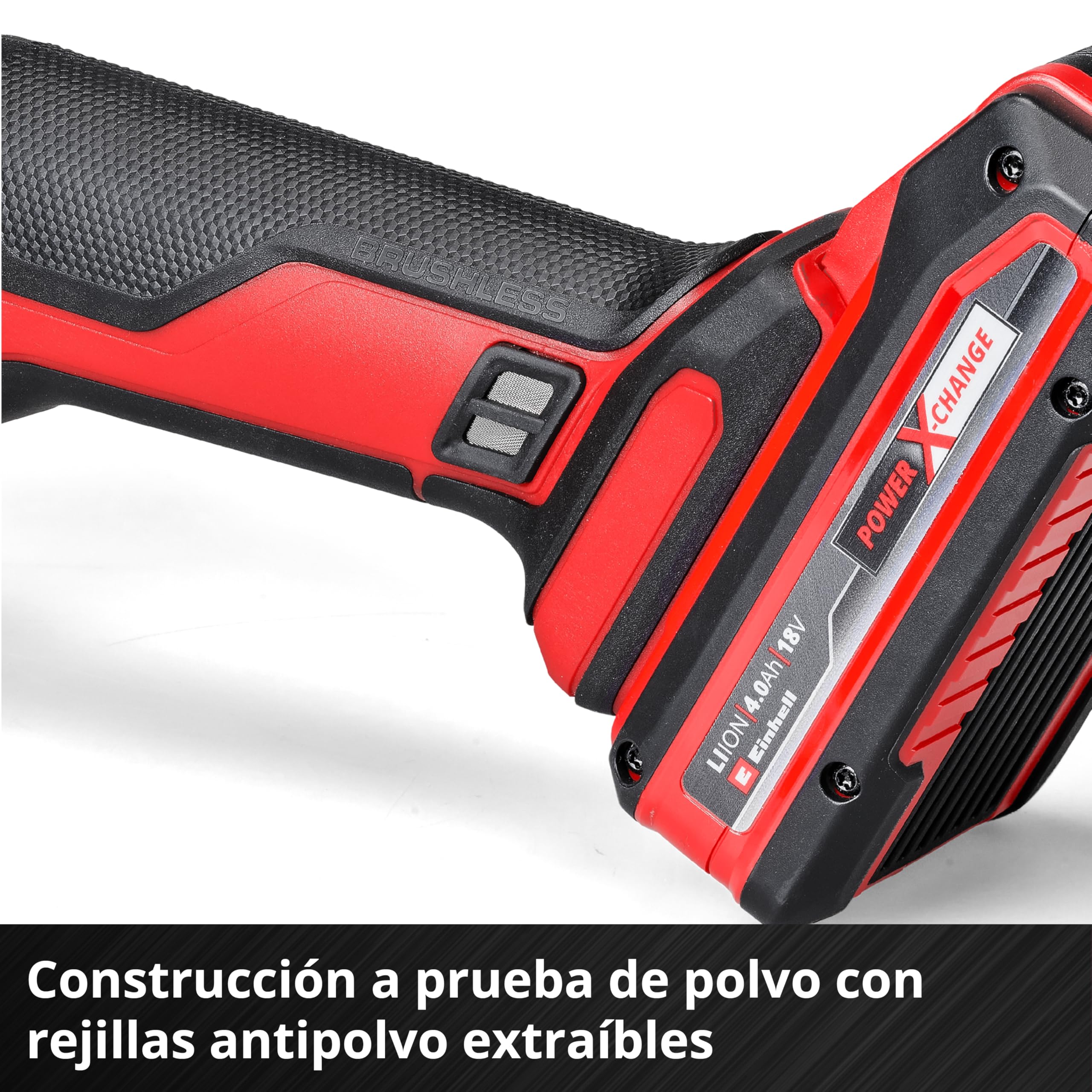 Einhell Amoladora angular con batería AXXIO 18/115 Power X-Change (18 V, 18 V, diámetro de corte de Ø 115 mm, profundidad de corte de 28 mm, sin escobillas, sin disco de corte, sin batería) | 18 V | 700 W | Ø 115 mm | profundidad de corte de 28 mm | sin e