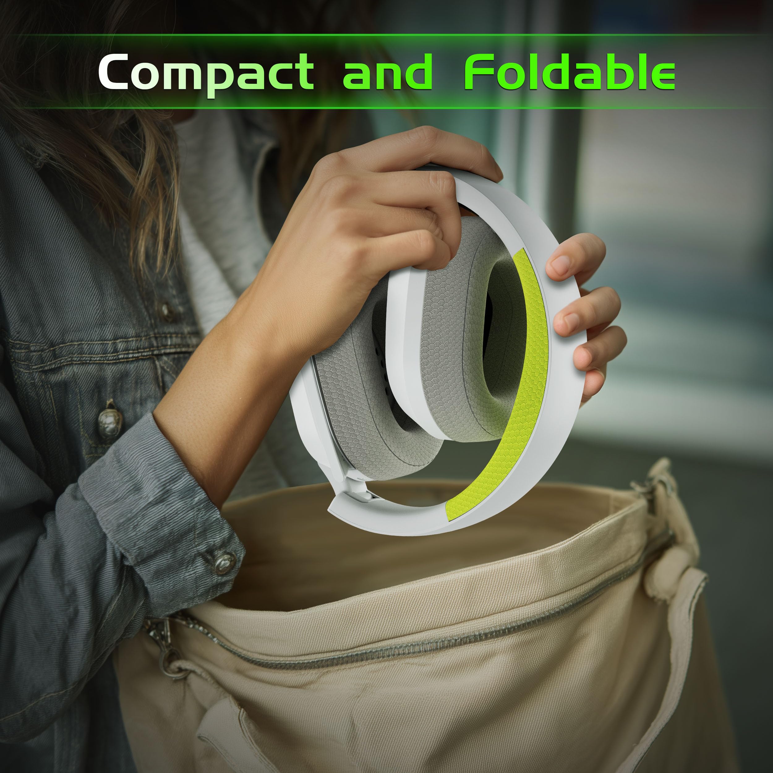 Gvyugke Casque de jeu sans fil pour Xbox Series X/S, Xbox One, PS5 – Vert