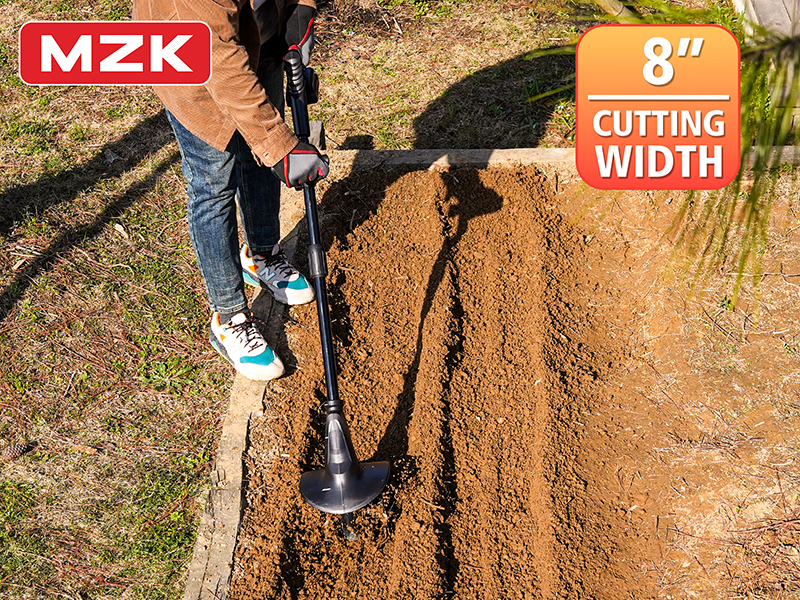 Amazon.com : MZK 20V Cordless Tiller Cultivator with Steel Tines,8