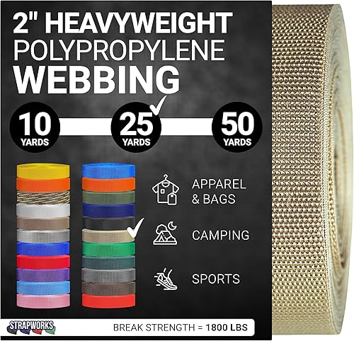 Vista 14 de Correas de polipropileno pesado: correas de polietileno resistentes para reparación de equipos de bricolaje al aire libre