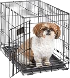 MidWest Homes for Pets Modèle 1522 Cage pour chiens iCrate 58,42 cm, modèle amélioré, une porte, Noir - 1