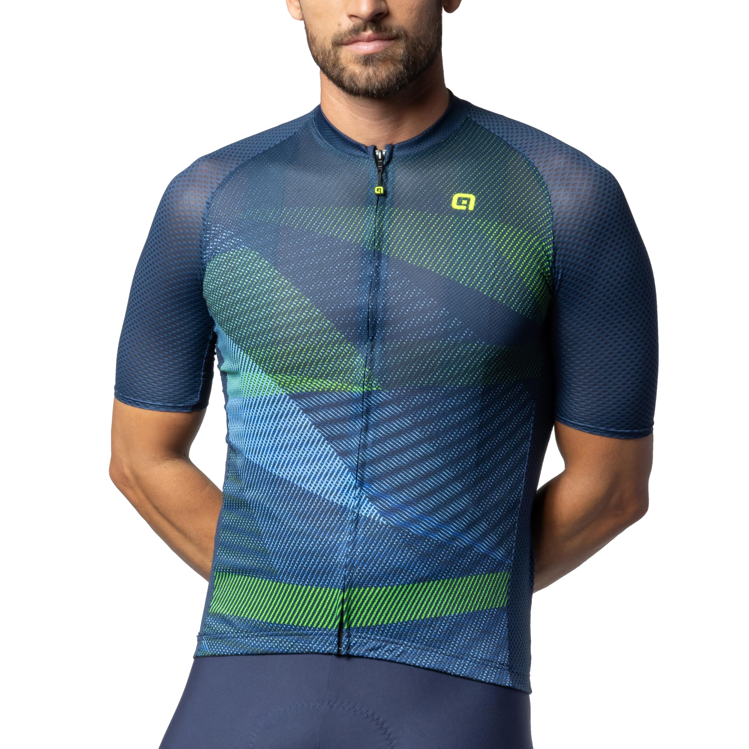 Alé Cycling Men's Pragma Connect Cycling Jersey, Blue, XL