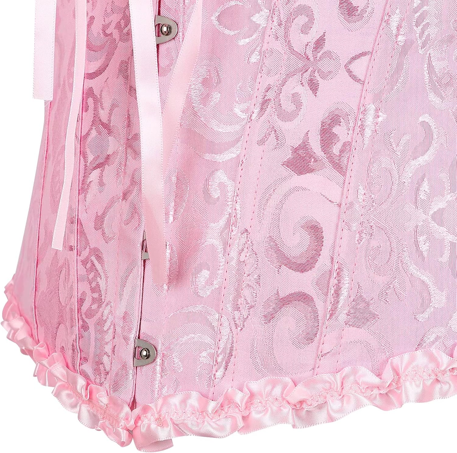 Corset Top Bustier Lingerie for Women Zipper Front Flower Sexy Burlesque Vintage - Image 4