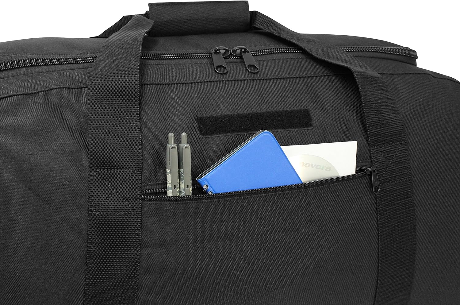 Mercury Tactical Gear Giant Convertible Duffel Bag with Backpack Straps, Black