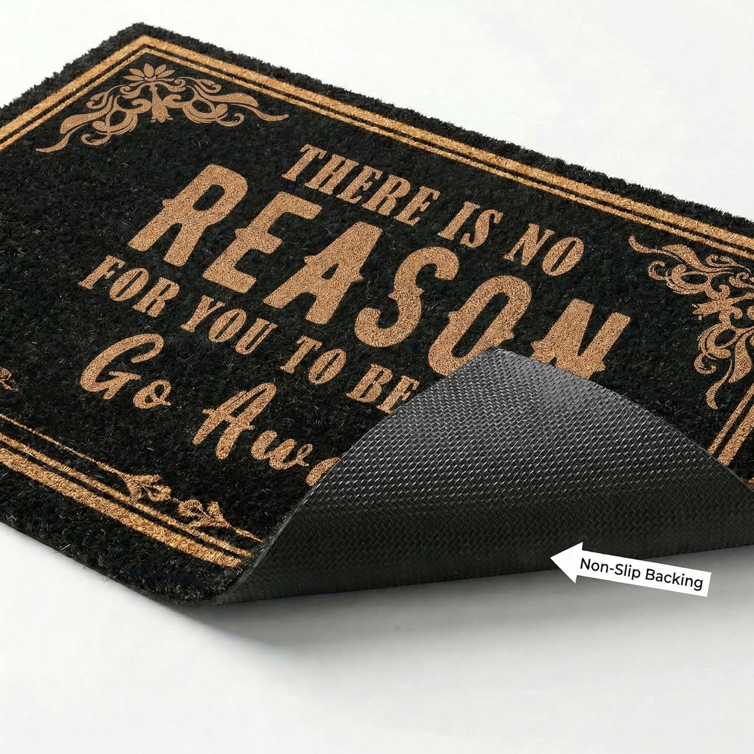 Door Mat There is No Reason for The to Be Here Go Away 30"(W) X 17"(L) Front Door Outdoor Welcome Mat Entrance Outdoor Doormat House Decoration