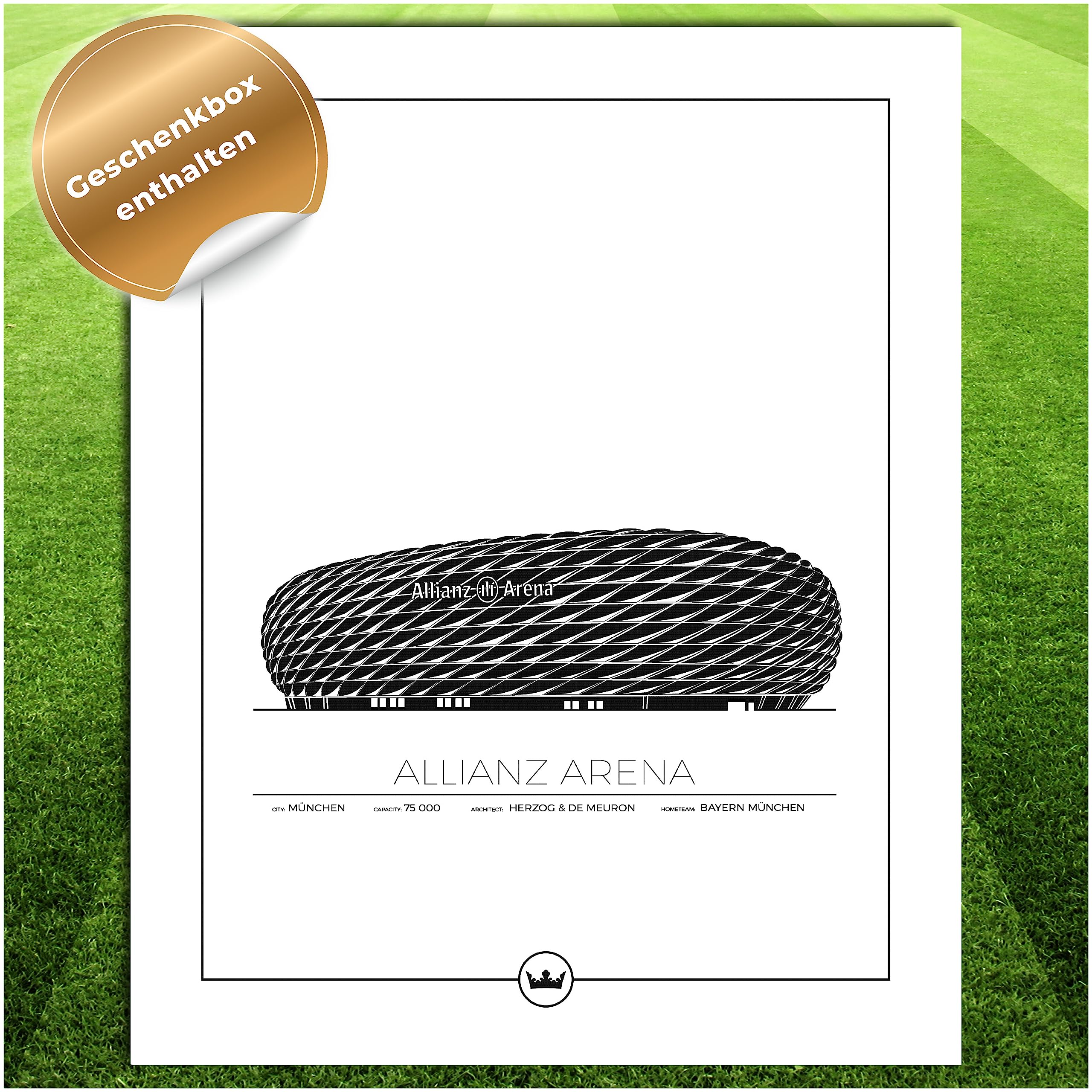 Sverigemotiv.se English Premier League Arena Posters (Munchen - Allianz Arena, 50x70 cm)