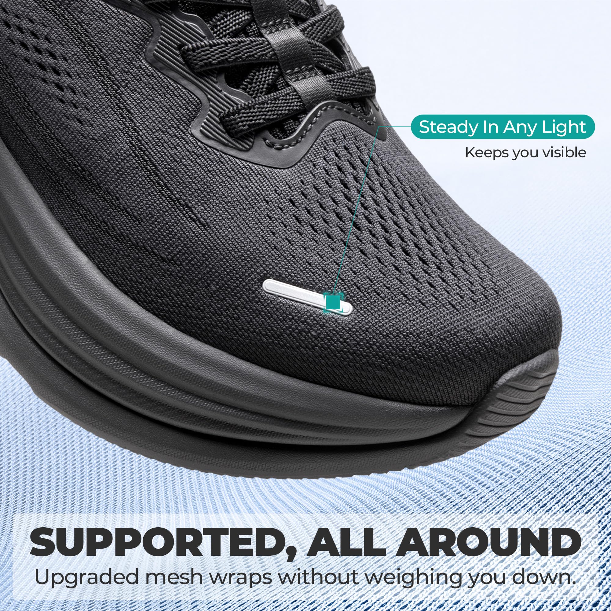 ALLSWIFIT Zapatos deportivos para mujer, sin cordones, con cojín manos libres, para correr, tenis, cómodos soporte de arco, gimnasio, entrenamiento, atléticos, a la moda